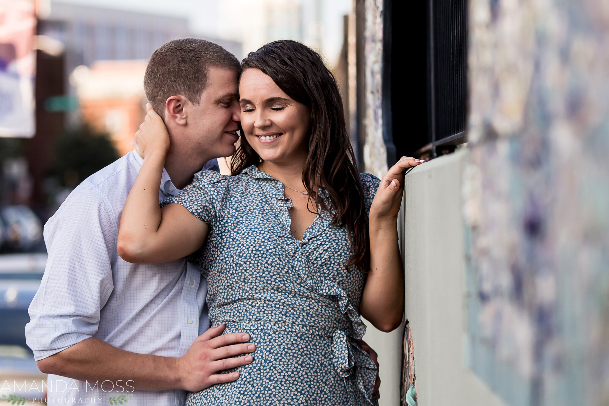 charlotte north carolina wedding photographer engagement session southend confetti hearts wall