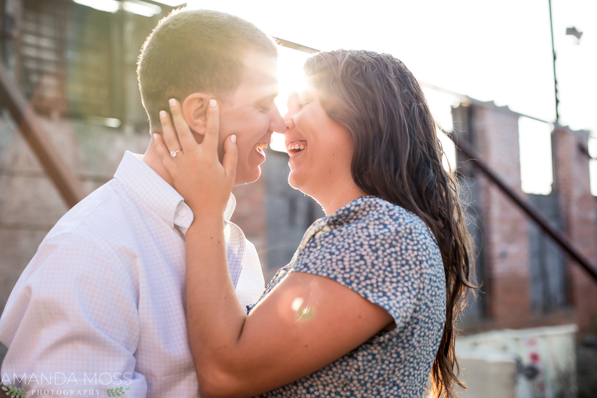 charlotte north carolina wedding photographer engagement session southend confetti hearts wall