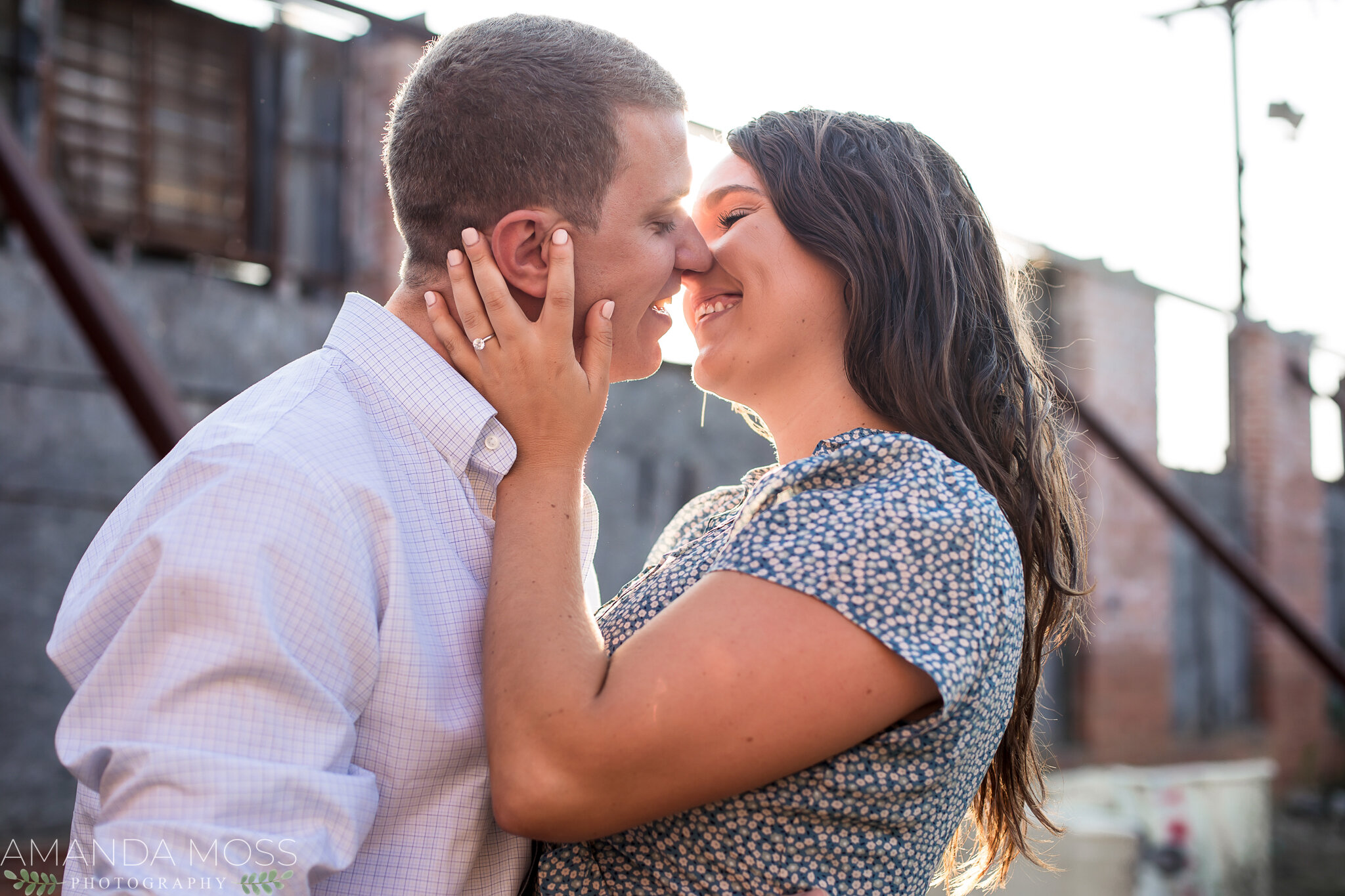 charlotte north carolina wedding photographer engagement session southend confetti hearts wall