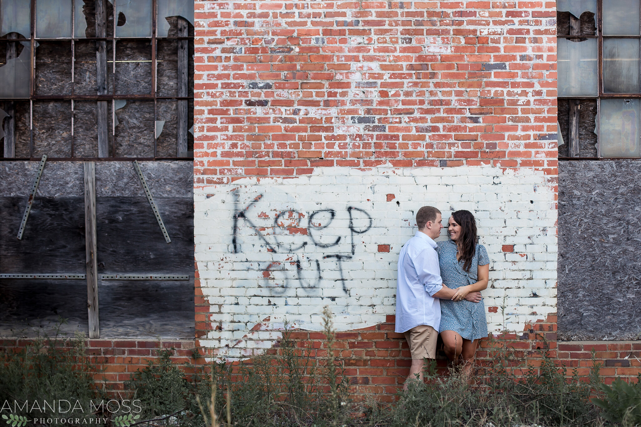 charlotte north carolina wedding photographer engagement session southend confetti hearts wall