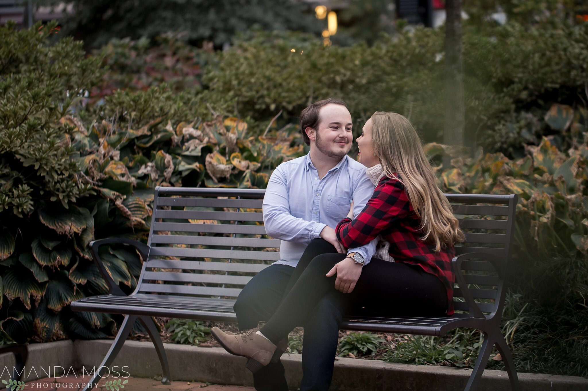 charlotte north carolina wedding photographer engagement session romare bearden park november