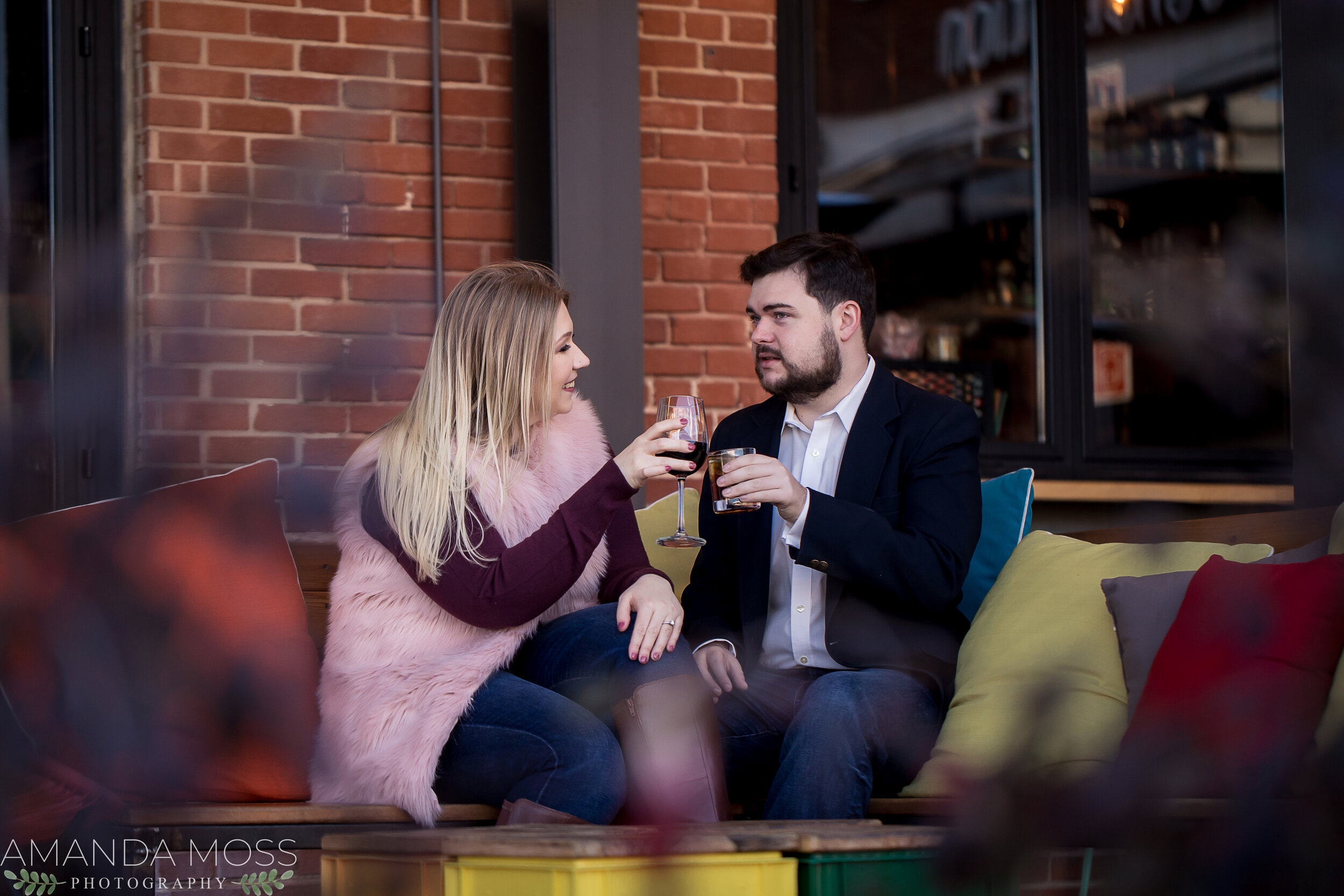 charlotte north carolina wedding photographers engagement session southend downtown matthews