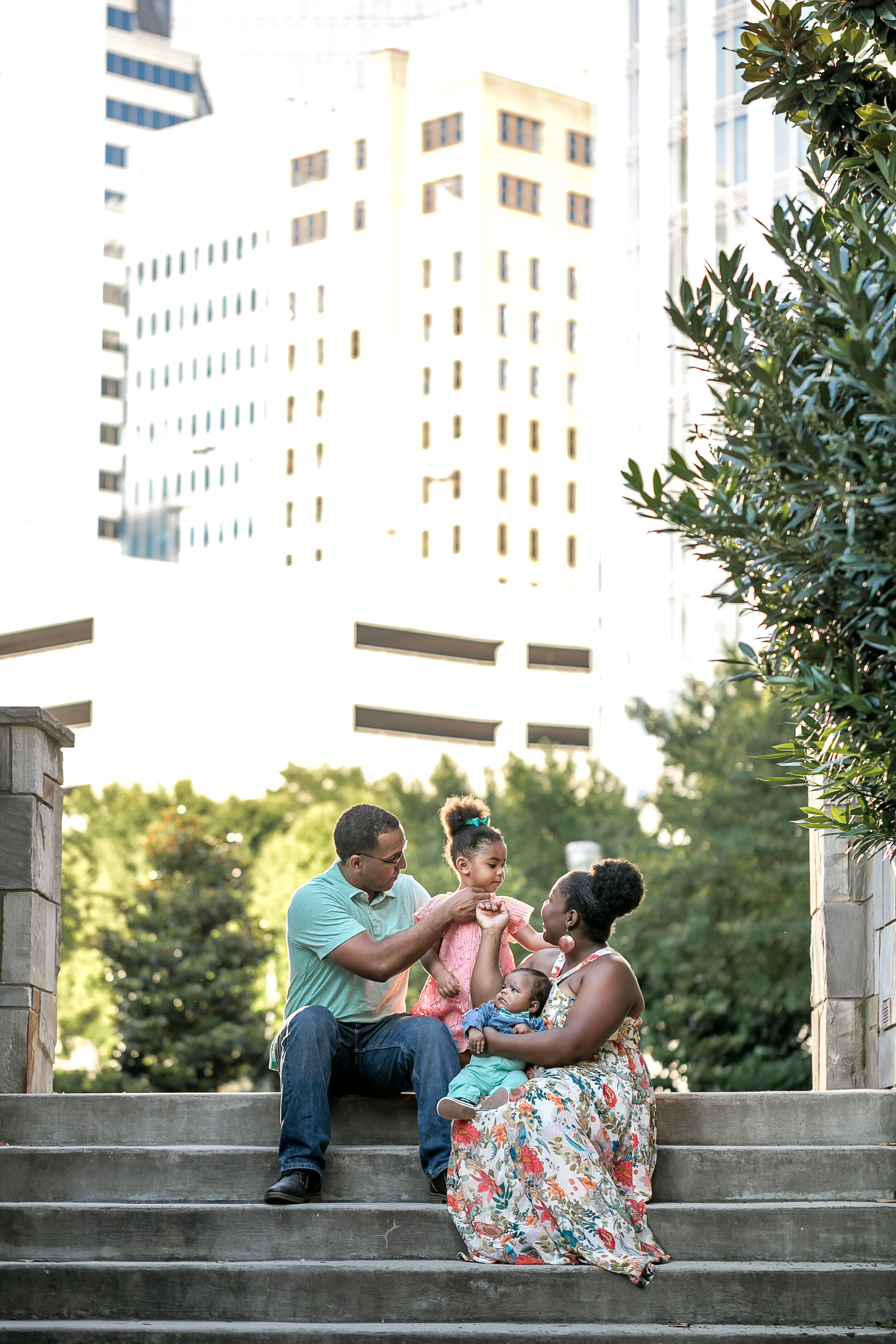 charlotte north carolina family photographer romare bearden park