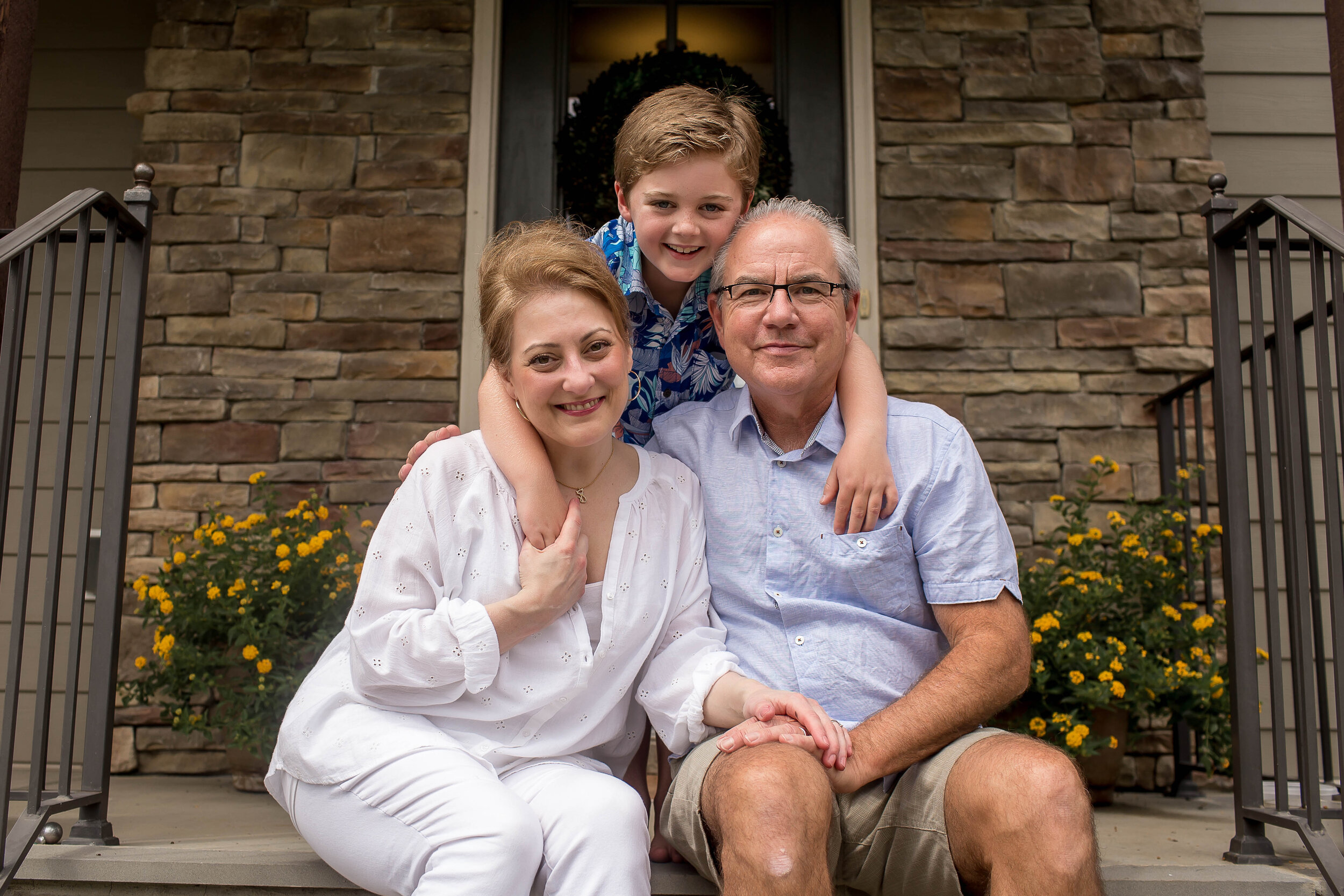 charlotte north carolina family photographer front porch session