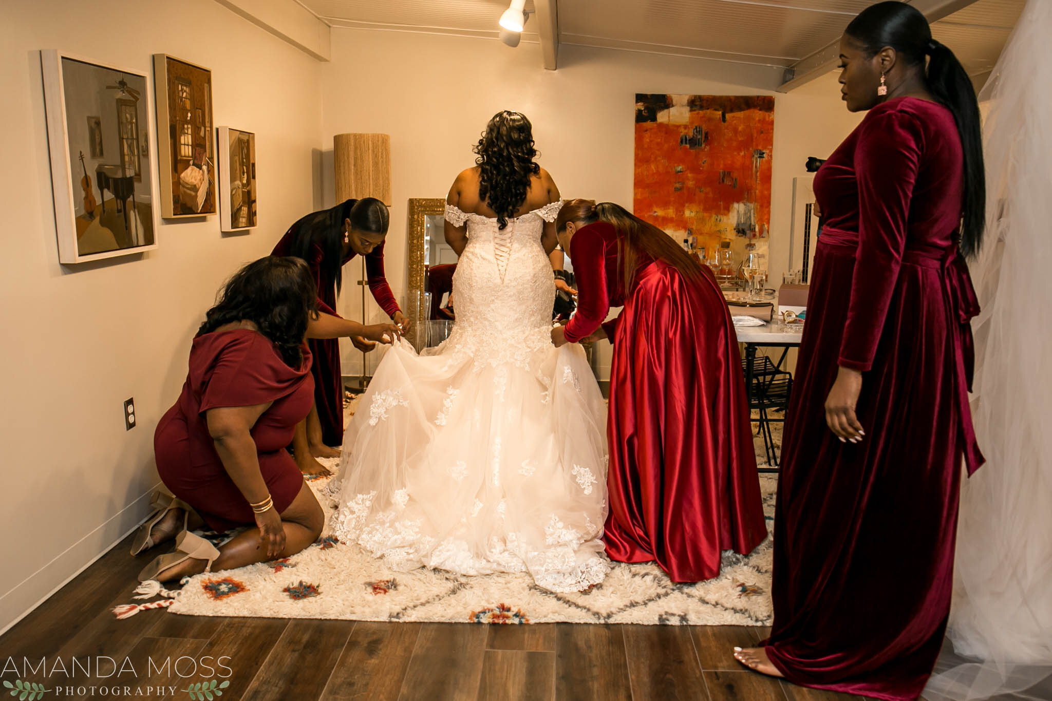 charlotte north carolina wedding photographer african american ceremony the collectors room southend