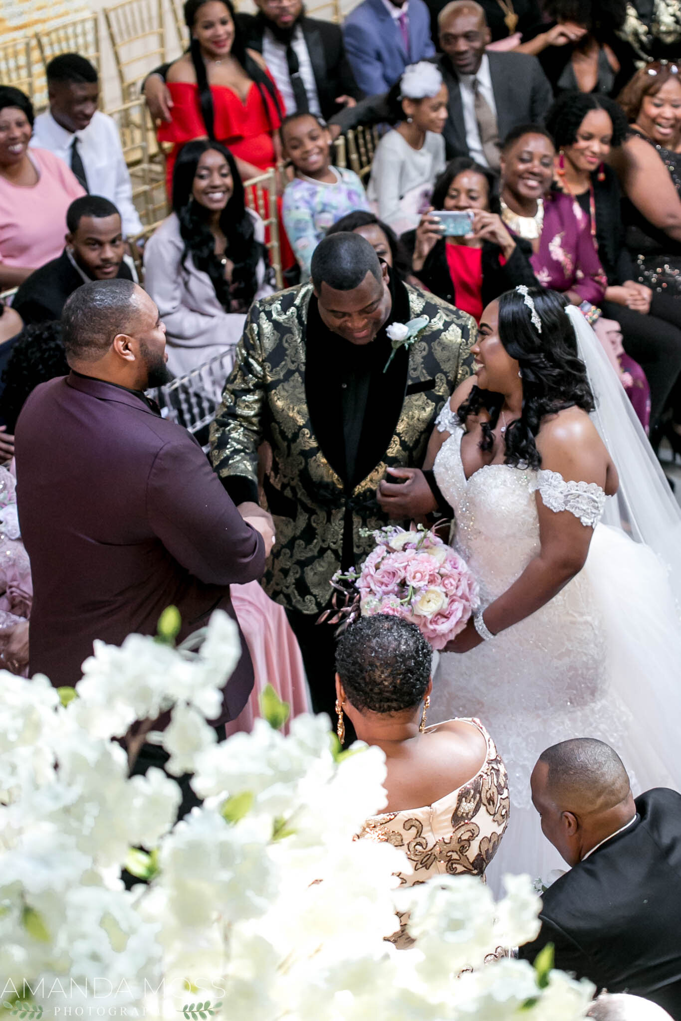 charlotte north carolina wedding photographer african american ceremony the collectors room southend