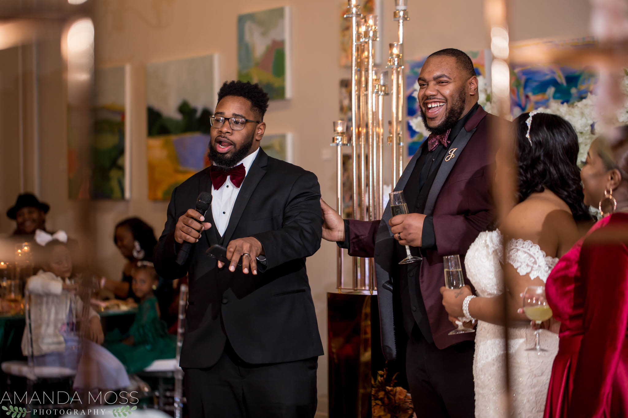 charlotte north carolina wedding photographer african american ceremony the collectors room southend