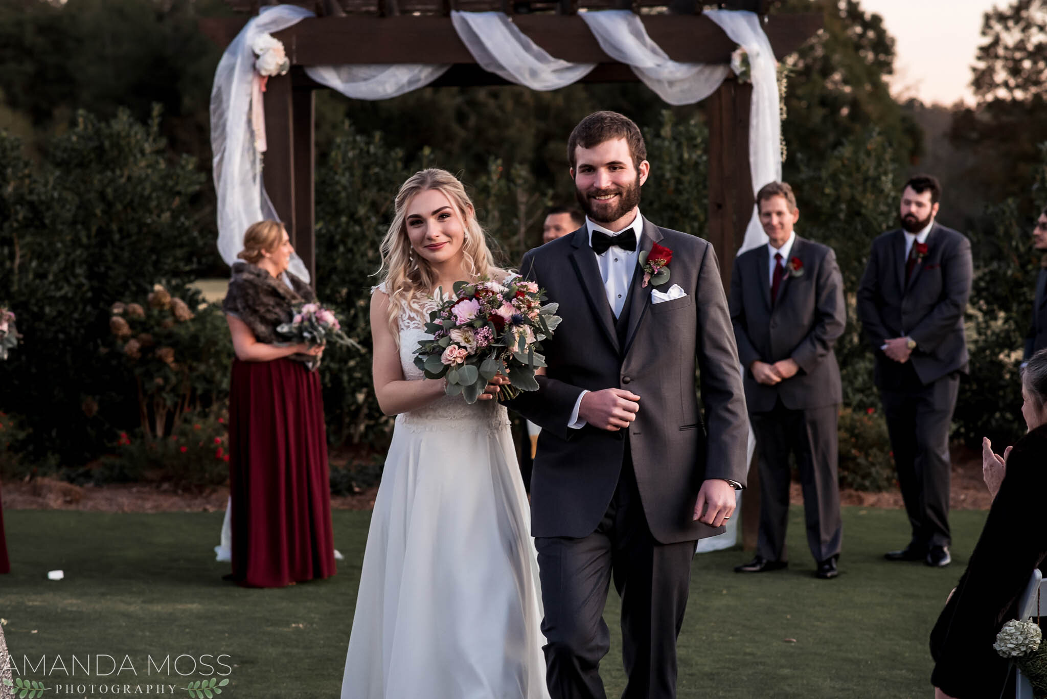 charlotte north carolina wedding photographer piper glen country club winter wedding