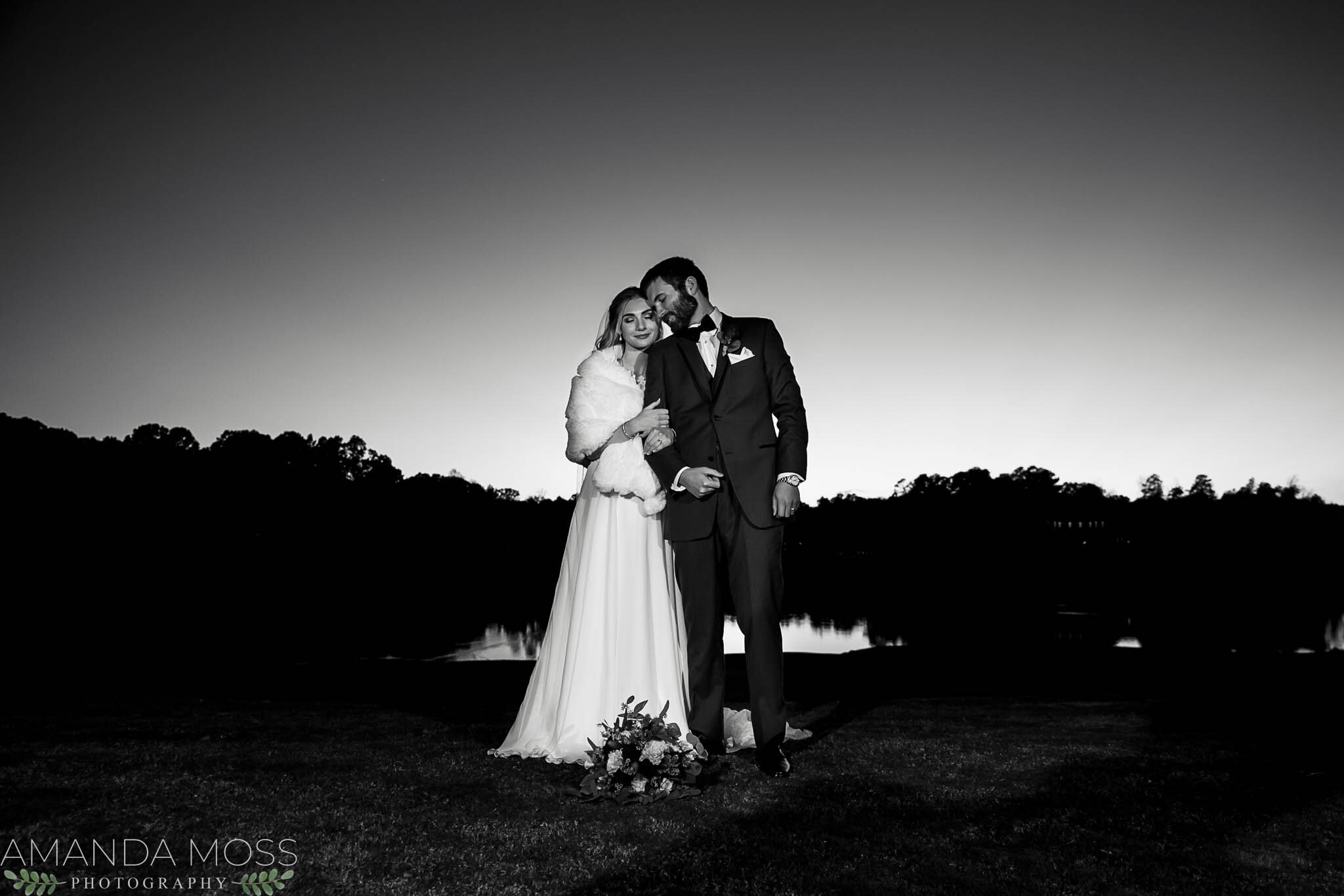 charlotte north carolina wedding photographer piper glen country club winter wedding