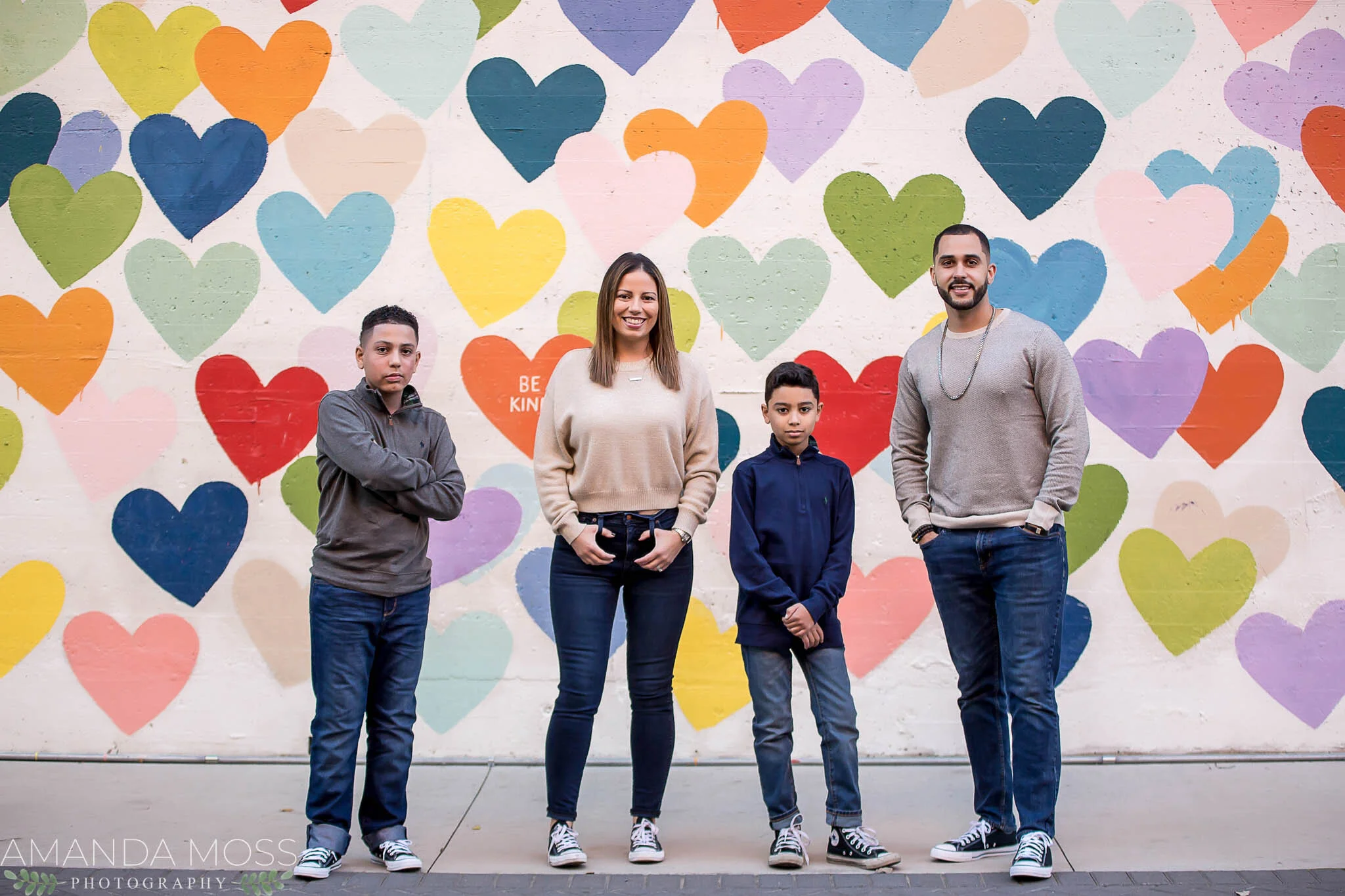 Family Photo Session at The Confetti Hearts Wall, Southend — Amanda Moss Photography Charlotte