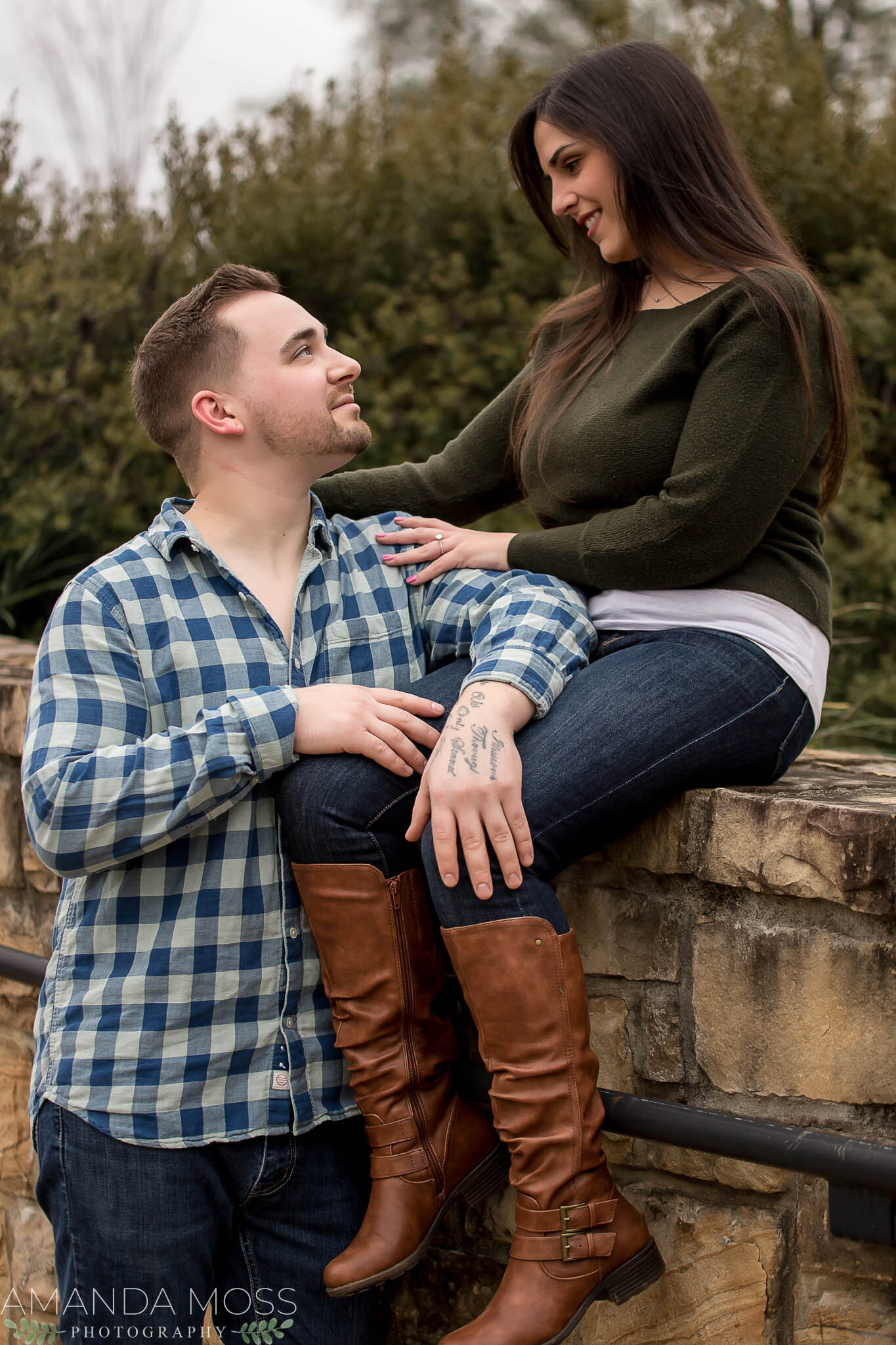 charlotte north carolina wedding photographer fall engagement session Ace No 3 Burgers elizabeth park