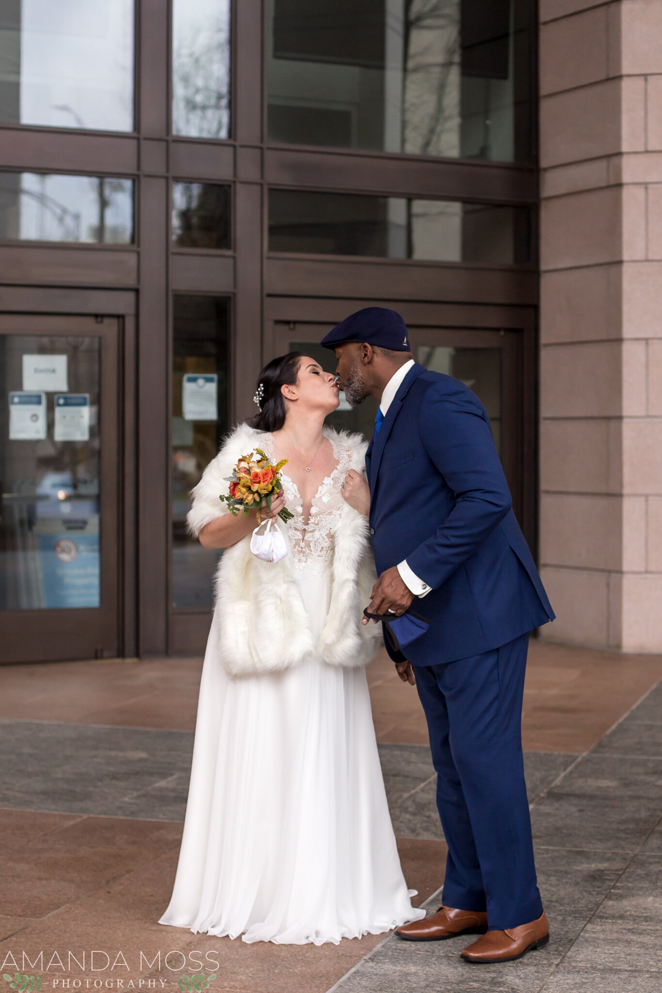 charlotte nc wedding photographer courthouse winter wedding