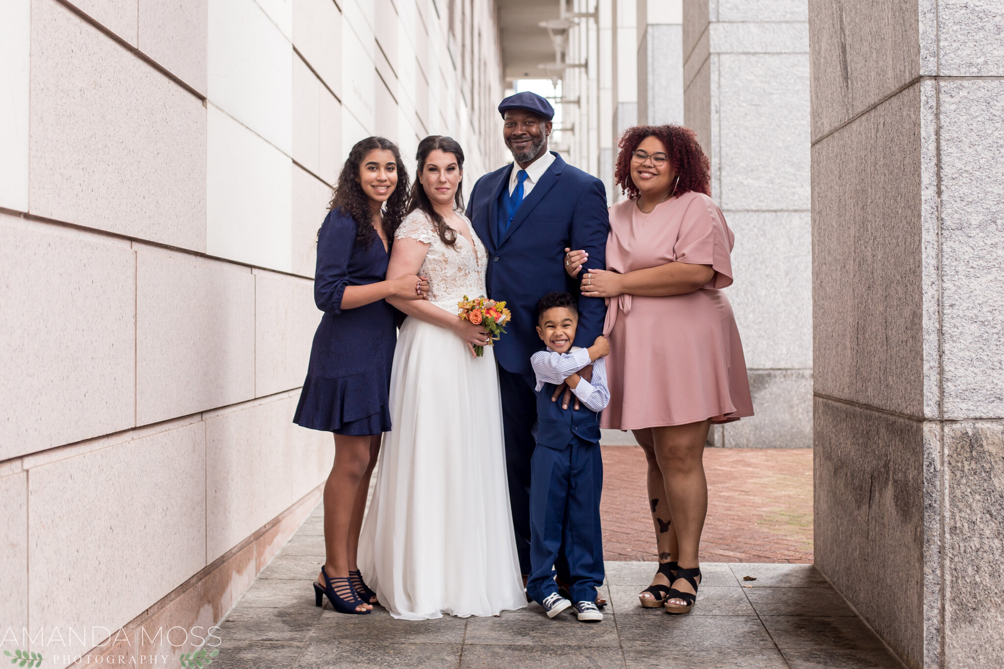 charlotte nc wedding photographer courthouse winter wedding