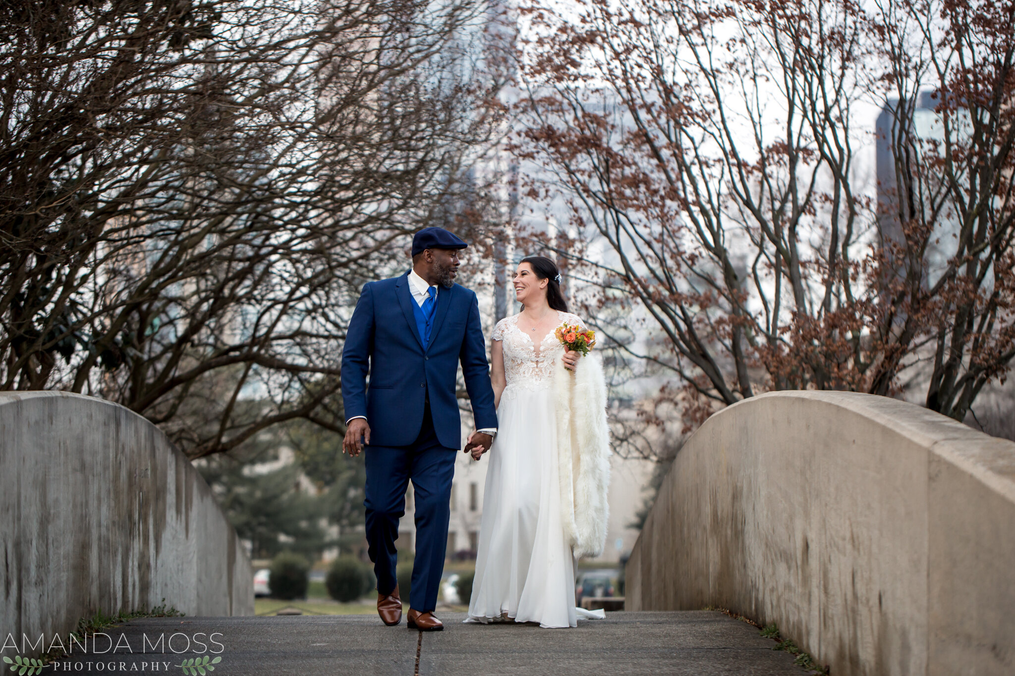 charlotte nc wedding photographer courthouse winter wedding