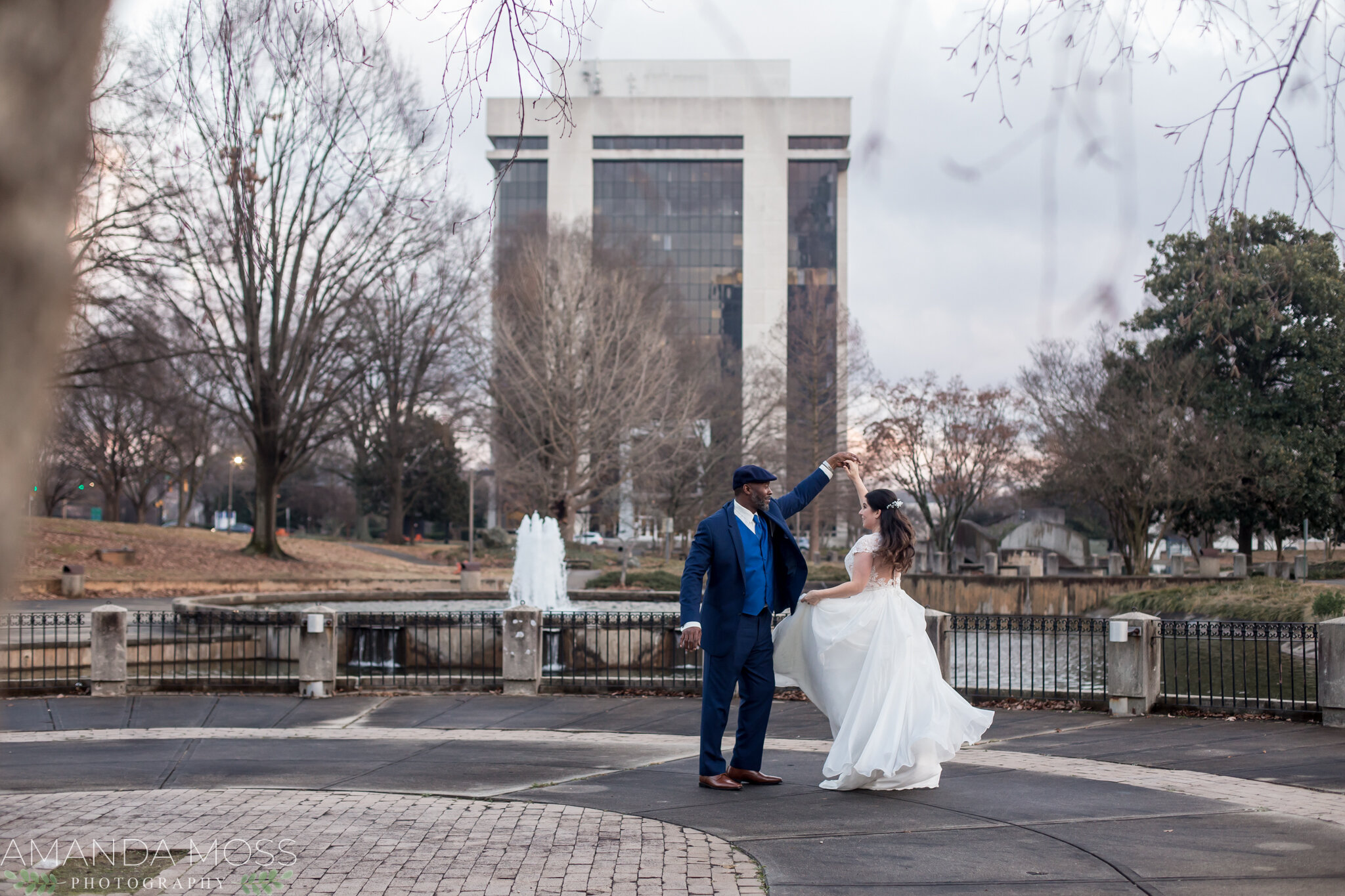 charlotte nc wedding photographer courthouse winter wedding