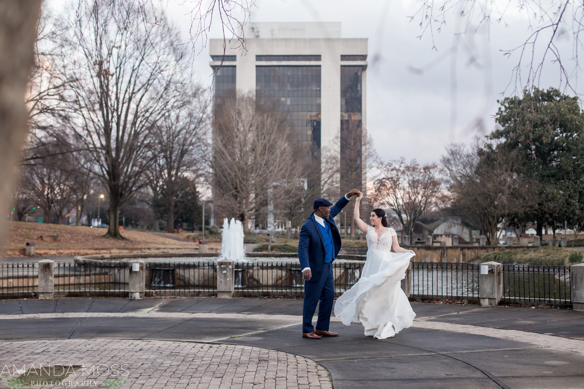 charlotte nc wedding photographer courthouse winter wedding