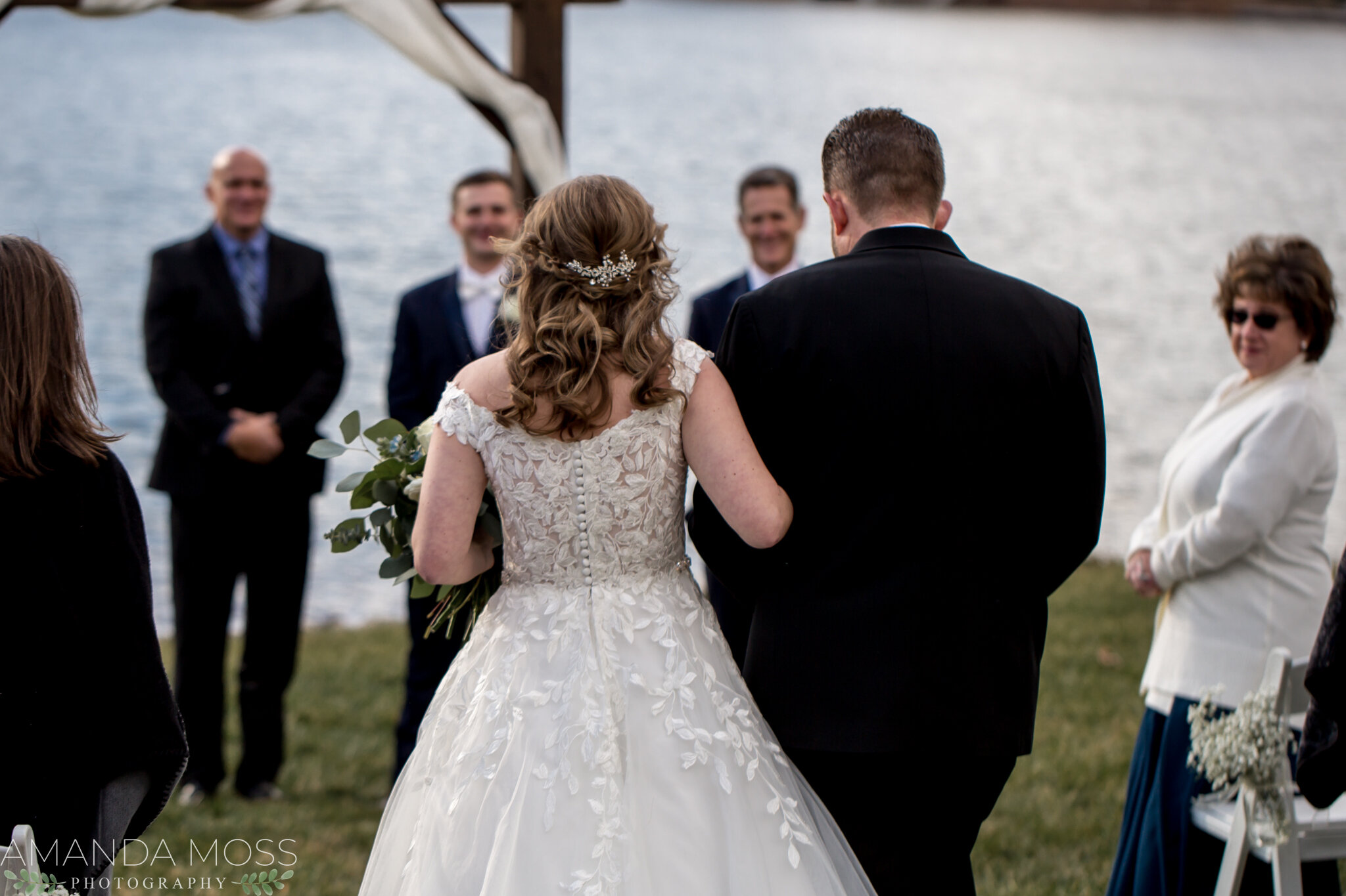 charlotte nc wedding photographer intimate lakeside wedding lake wateree