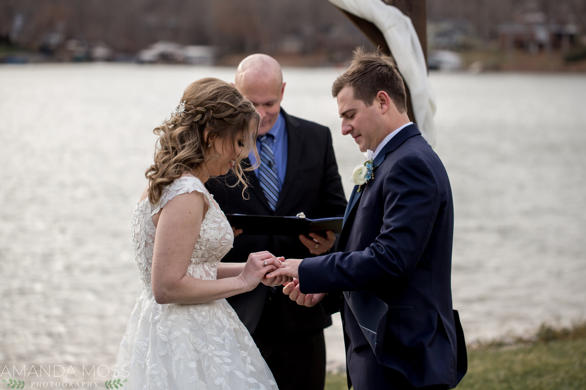 charlotte nc wedding photographer intimate lakeside wedding lake wateree