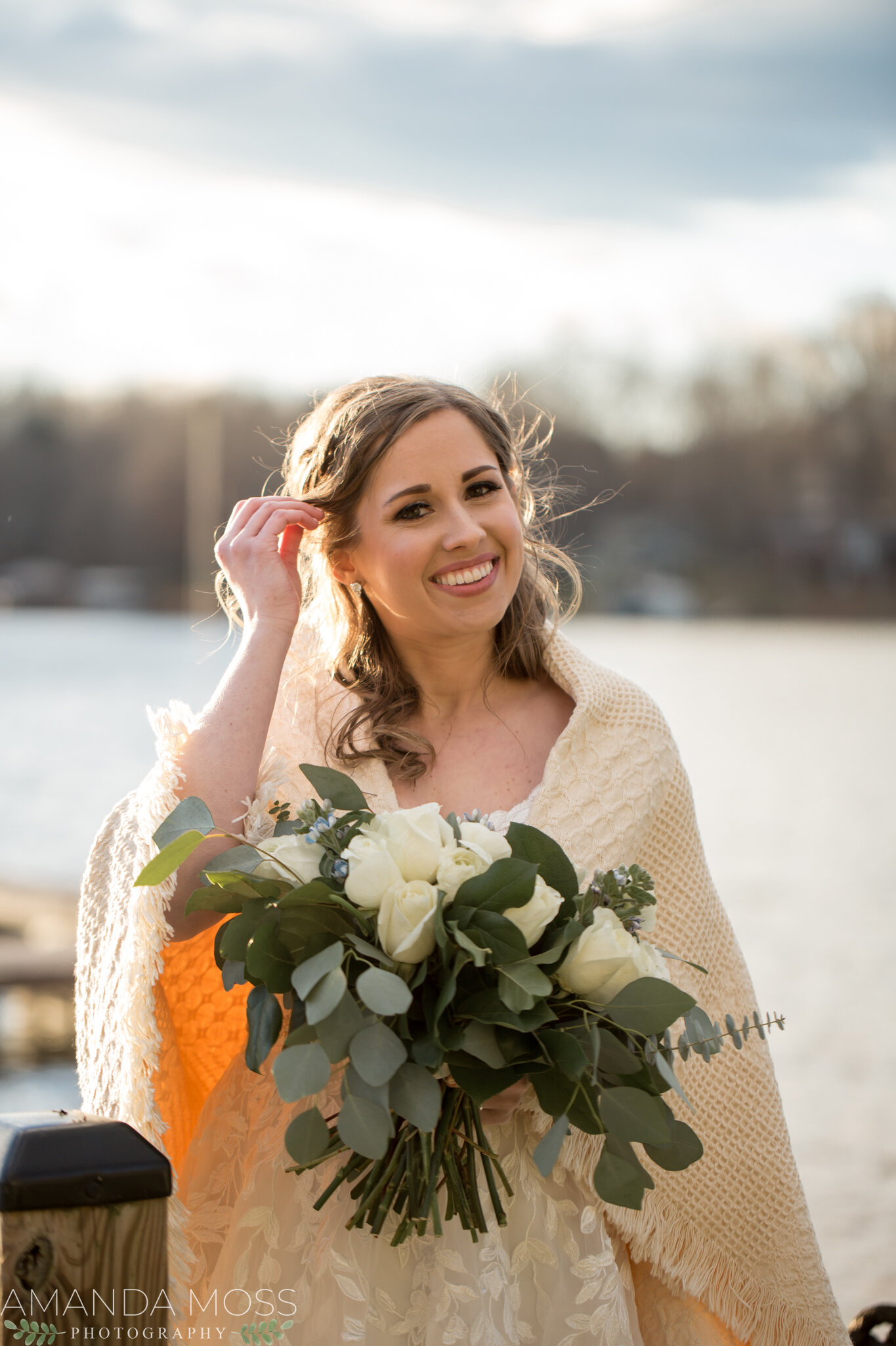 charlotte nc wedding photographer intimate lakeside wedding lake wateree