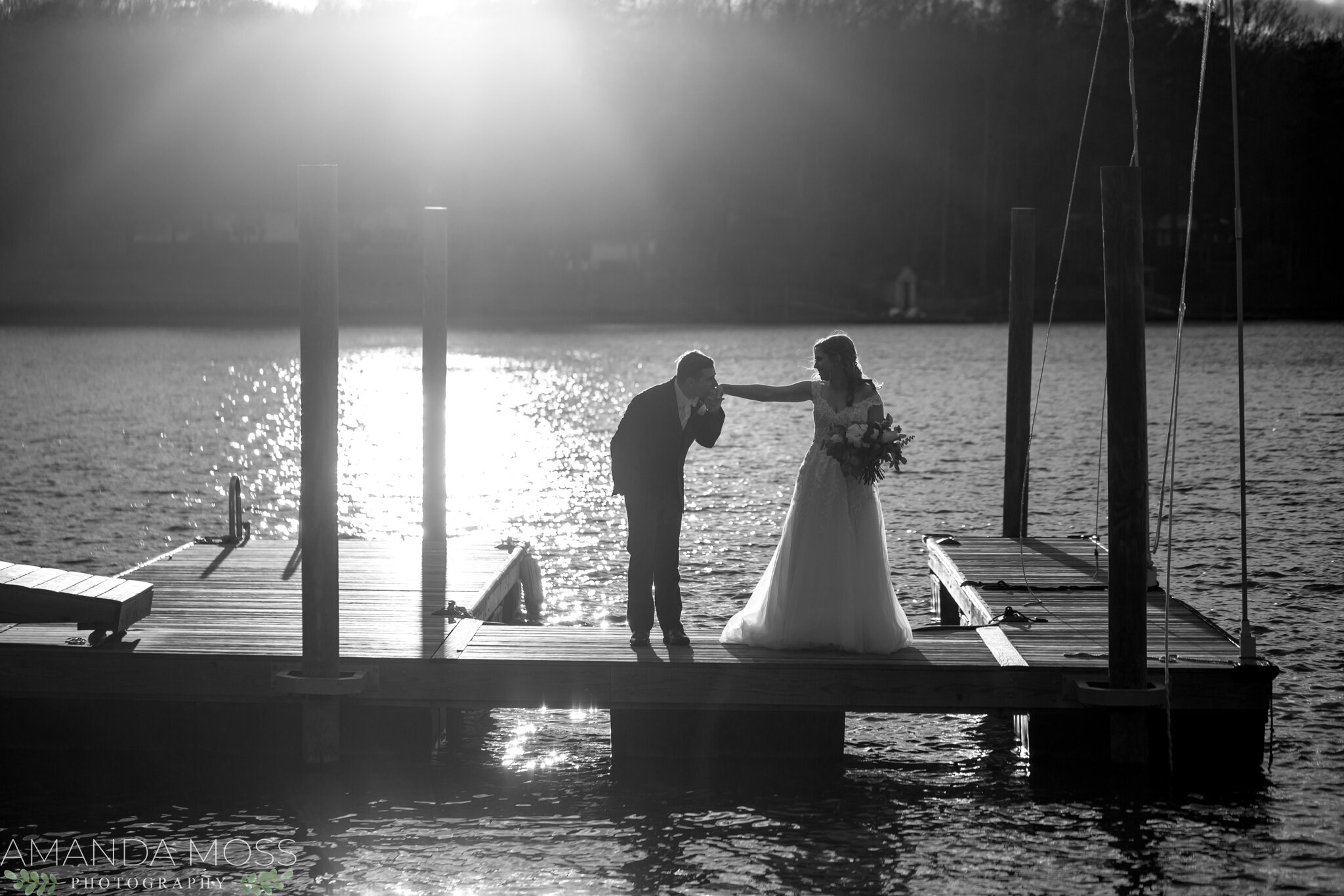 charlotte nc wedding photographer intimate lakeside wedding lake wateree