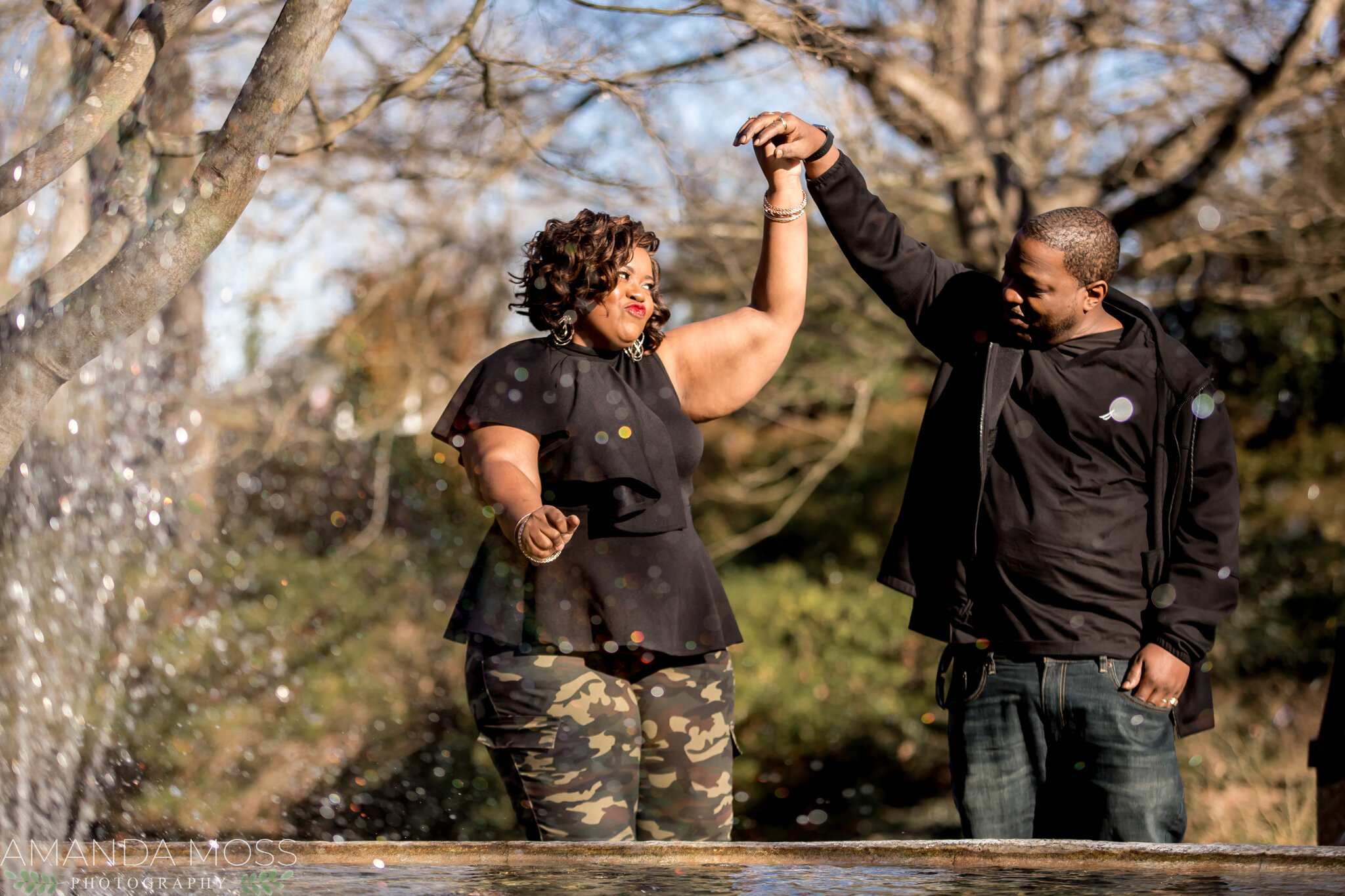 charlotte nc wedding photographer engagement session african american glencairn rooftop skyline