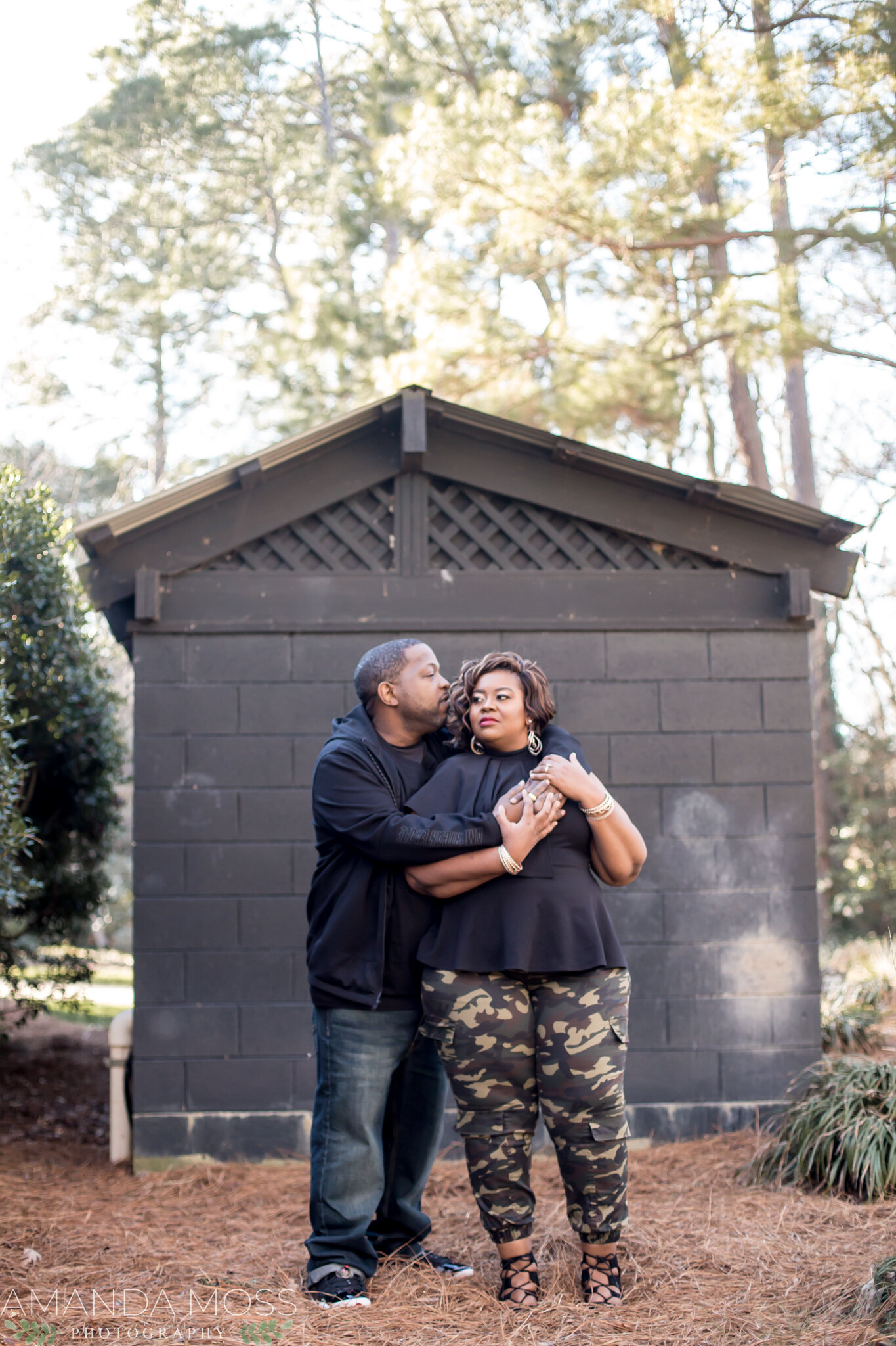 charlotte nc wedding photographer engagement session african american glencairn rooftop skyline