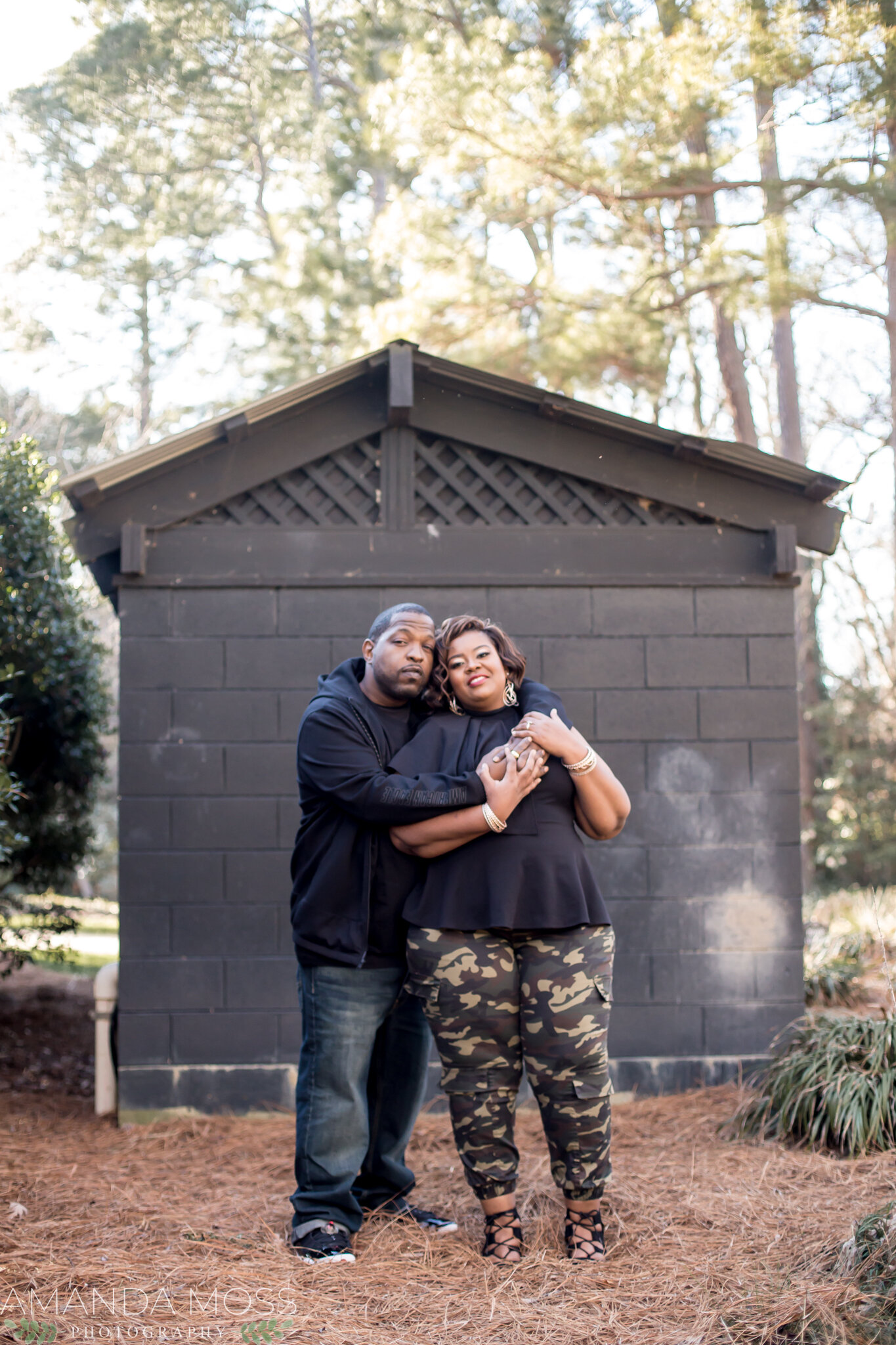 charlotte nc wedding photographer engagement session african american glencairn rooftop skyline