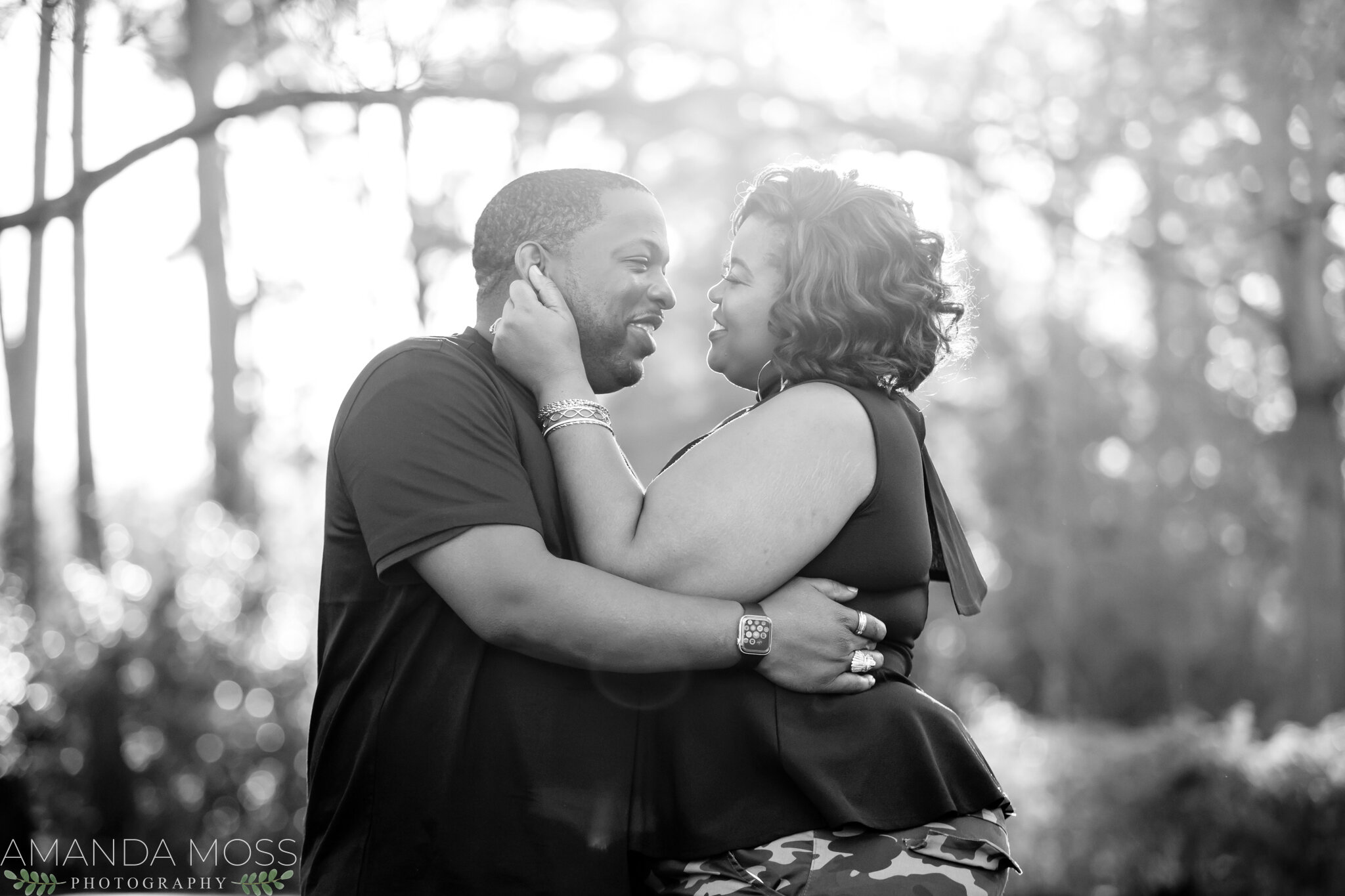 charlotte nc wedding photographer engagement session african american glencairn rooftop skyline