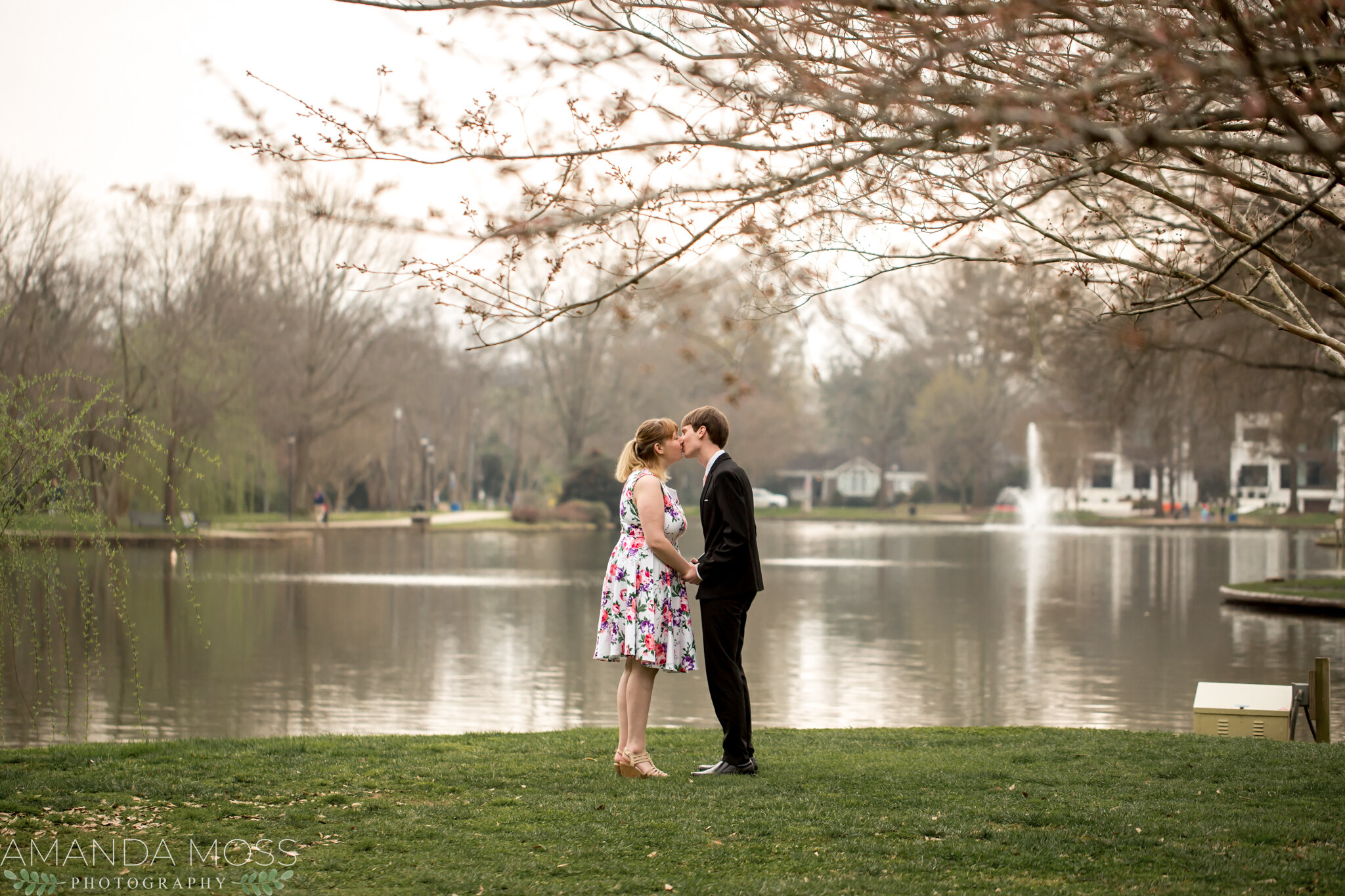 charlotte nc wedding photographer surprise proposal freedom park
