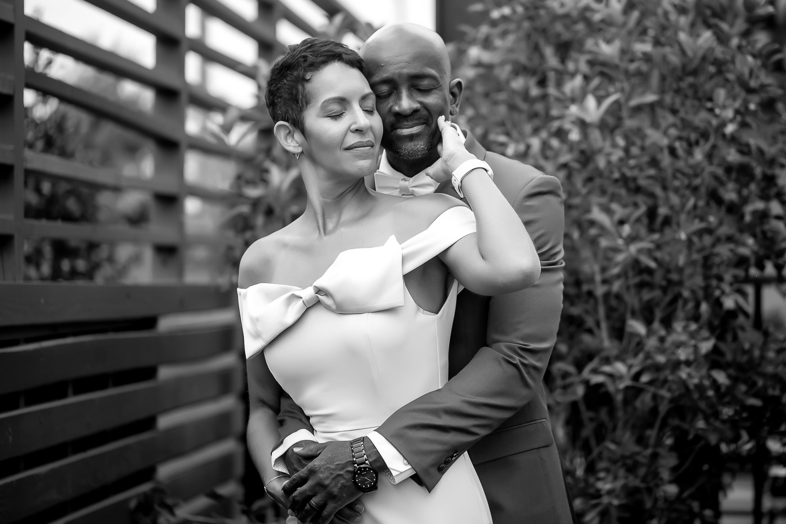 charlotte north carolina wedding photographer intimate elopement hotel lobby microwedding african american couple black love amanda moss photography