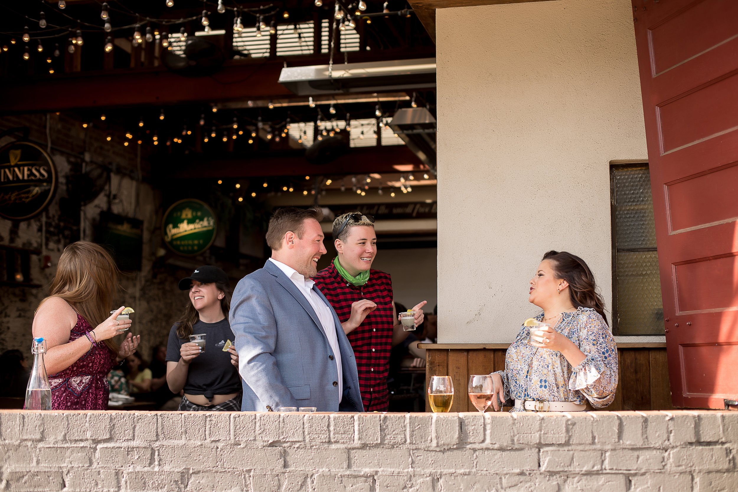 charlotte north carolina wedding and portrait photographer engagement session plaza midwood workmans friend walkabout town