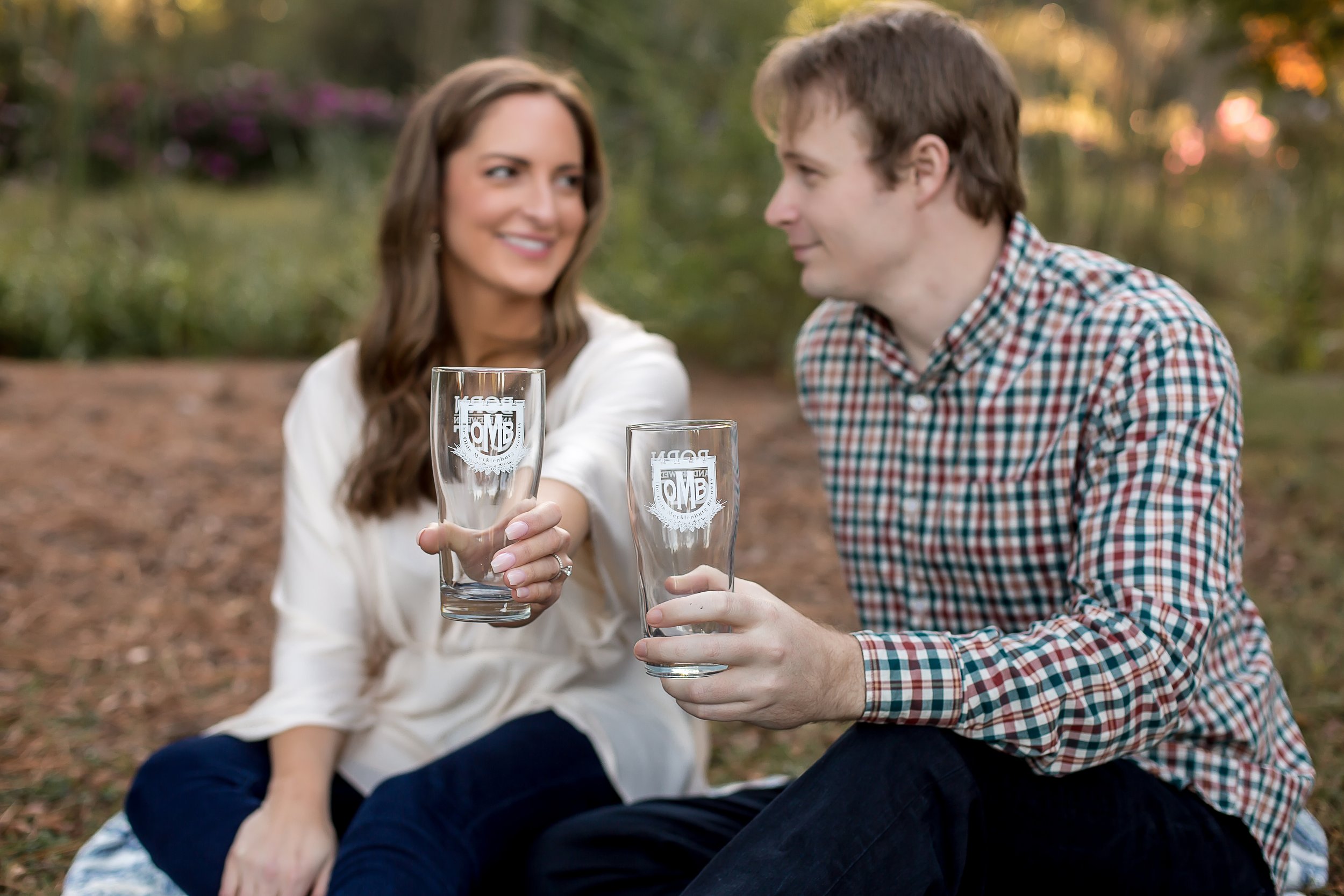 charlotte north carolina wedding photographer engagement session glencairn gardens save the date