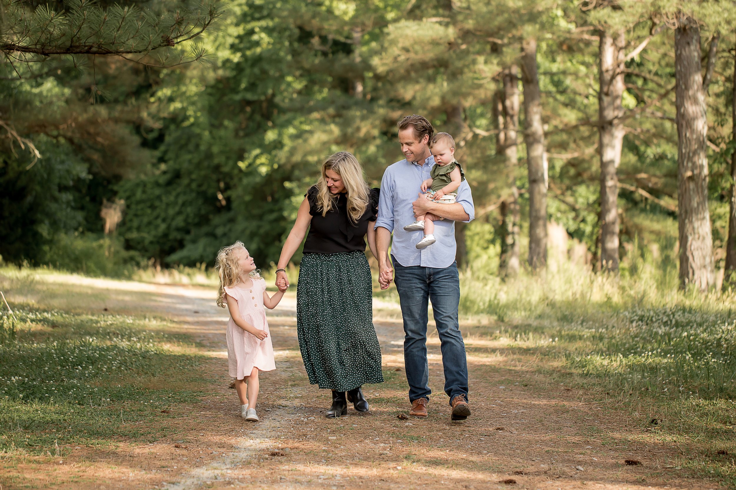 charlotte north carolina wedding and family photographer session at latta place daughters girls girl dad
