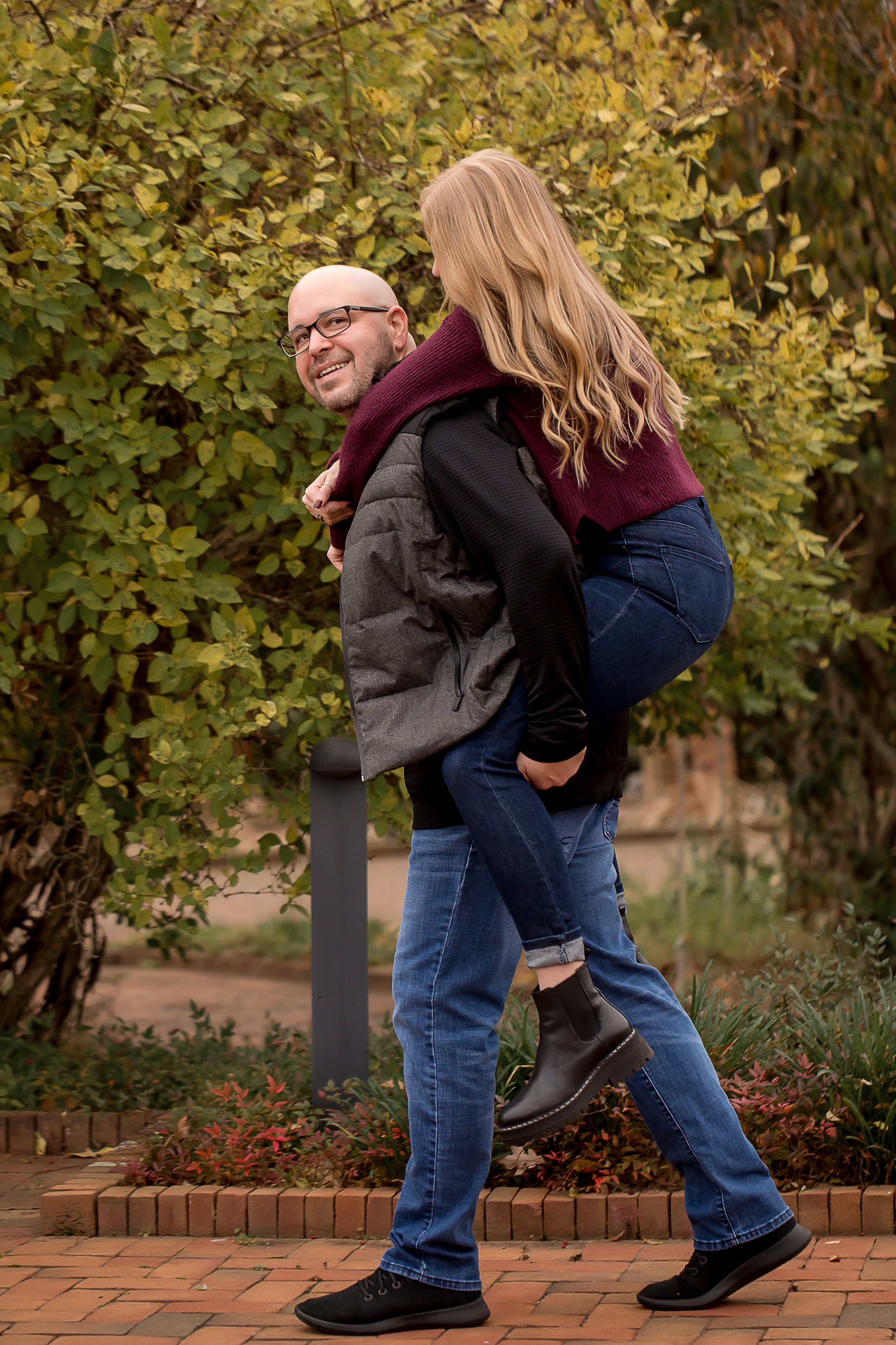 charlotte wedding photographer engagement session daniel stowe botanical garden winter photos