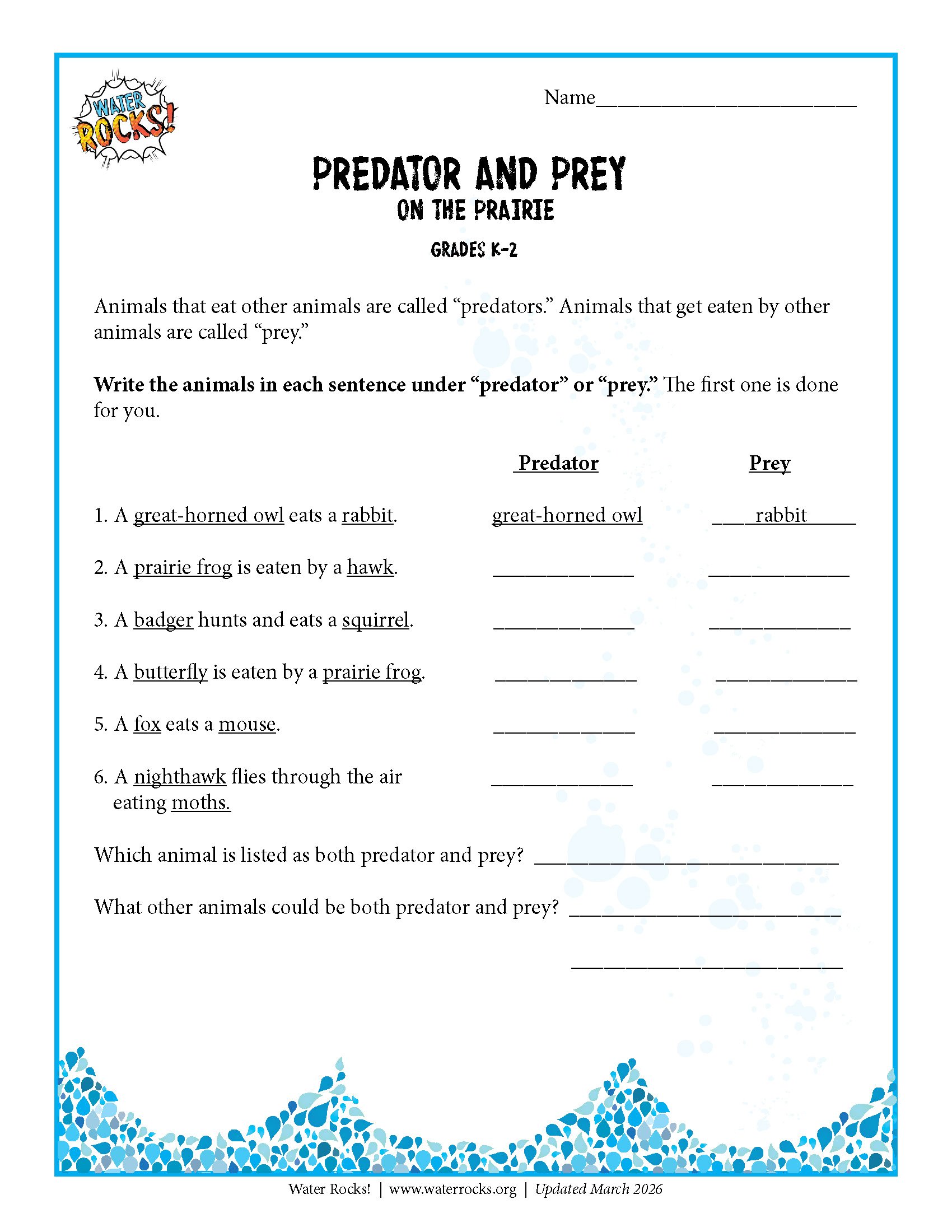 Predator and Prey on the Prairie