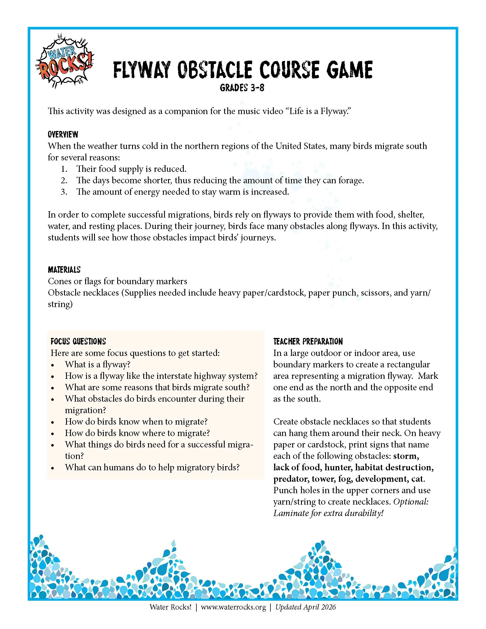 Flyway Obstacle Course Game