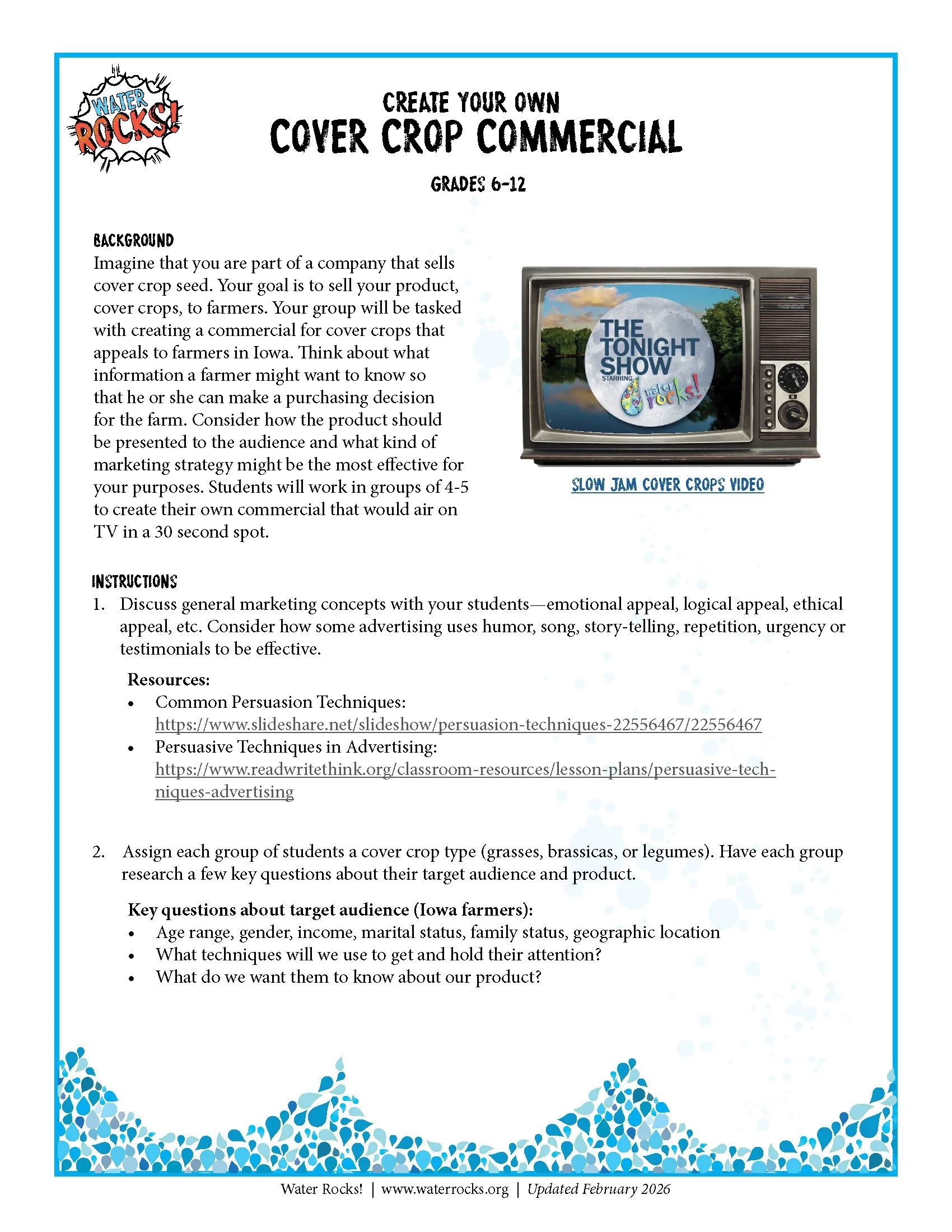 Create Your Own Cover Crop Commercial