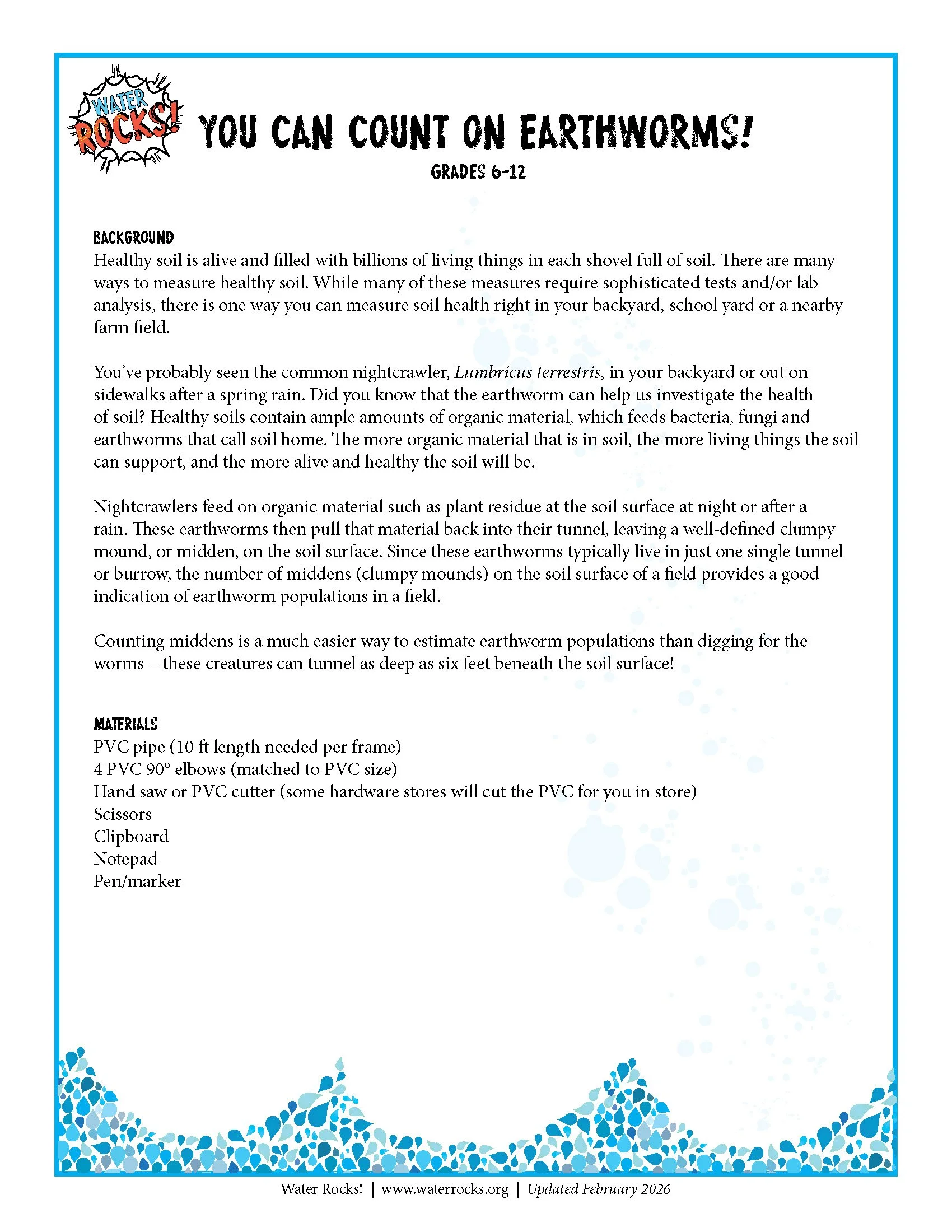 You Can Count on Earthworms!