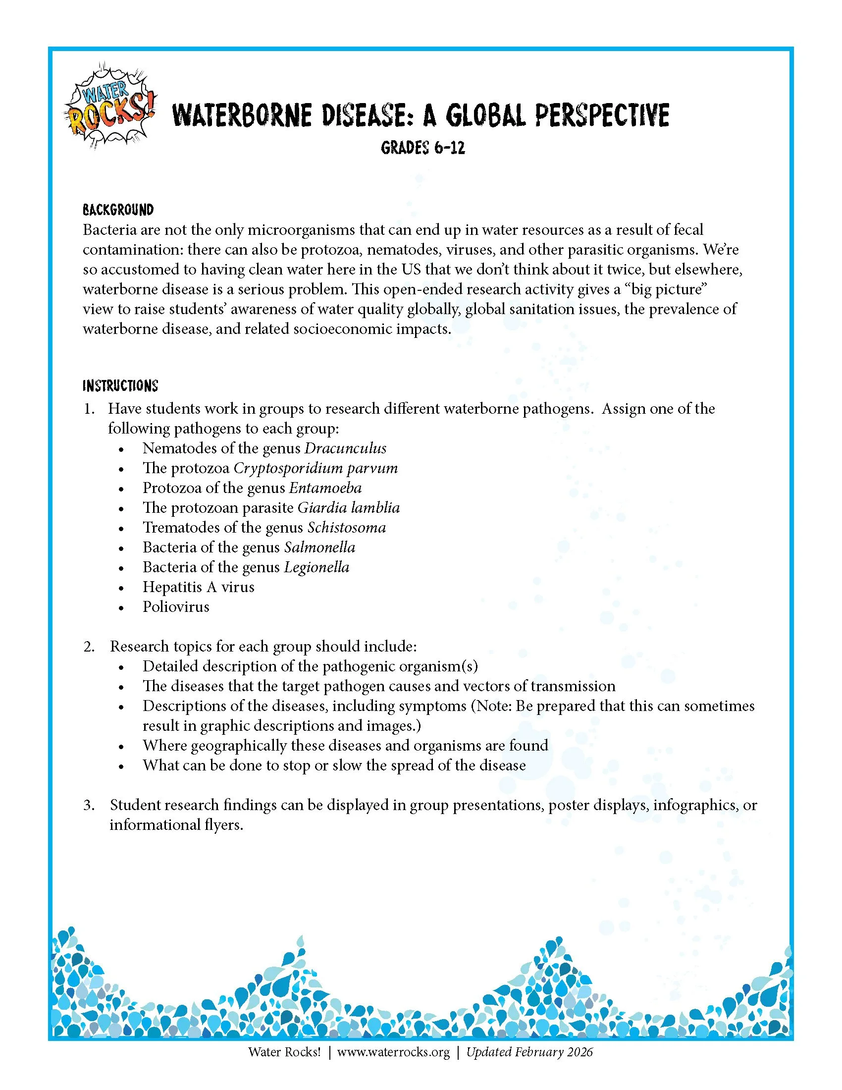 Waterborne Disease: A Global Perspective