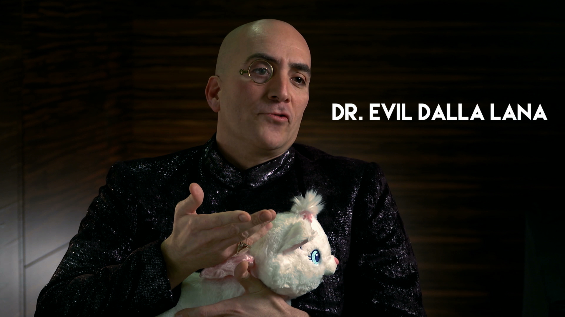 Birthday video wasn’t complete without a visit by Dr. Evil.