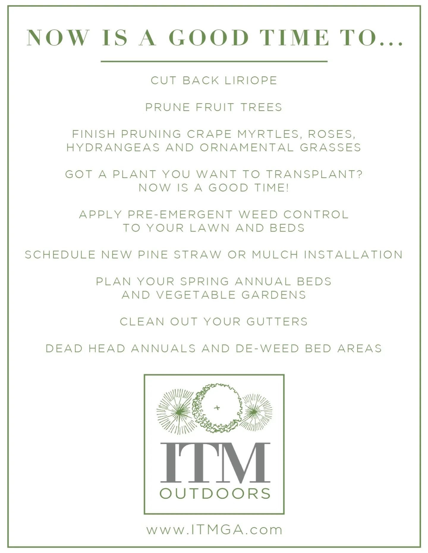 February is right around the corner!
&bull;
Keep this list handy!