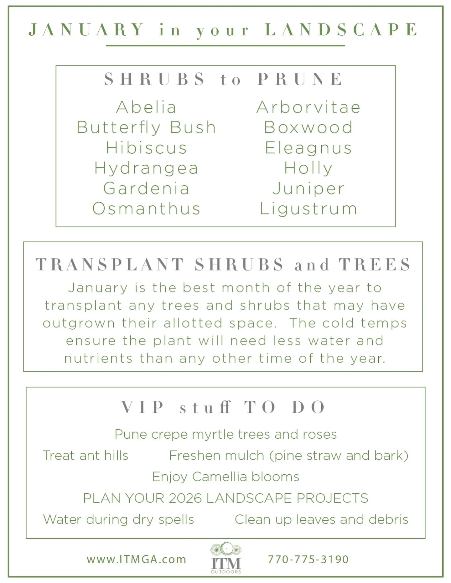 January 2026 Resource Guide
&bull;
Let us know if we can help with any of your landscape and hardscape needs.