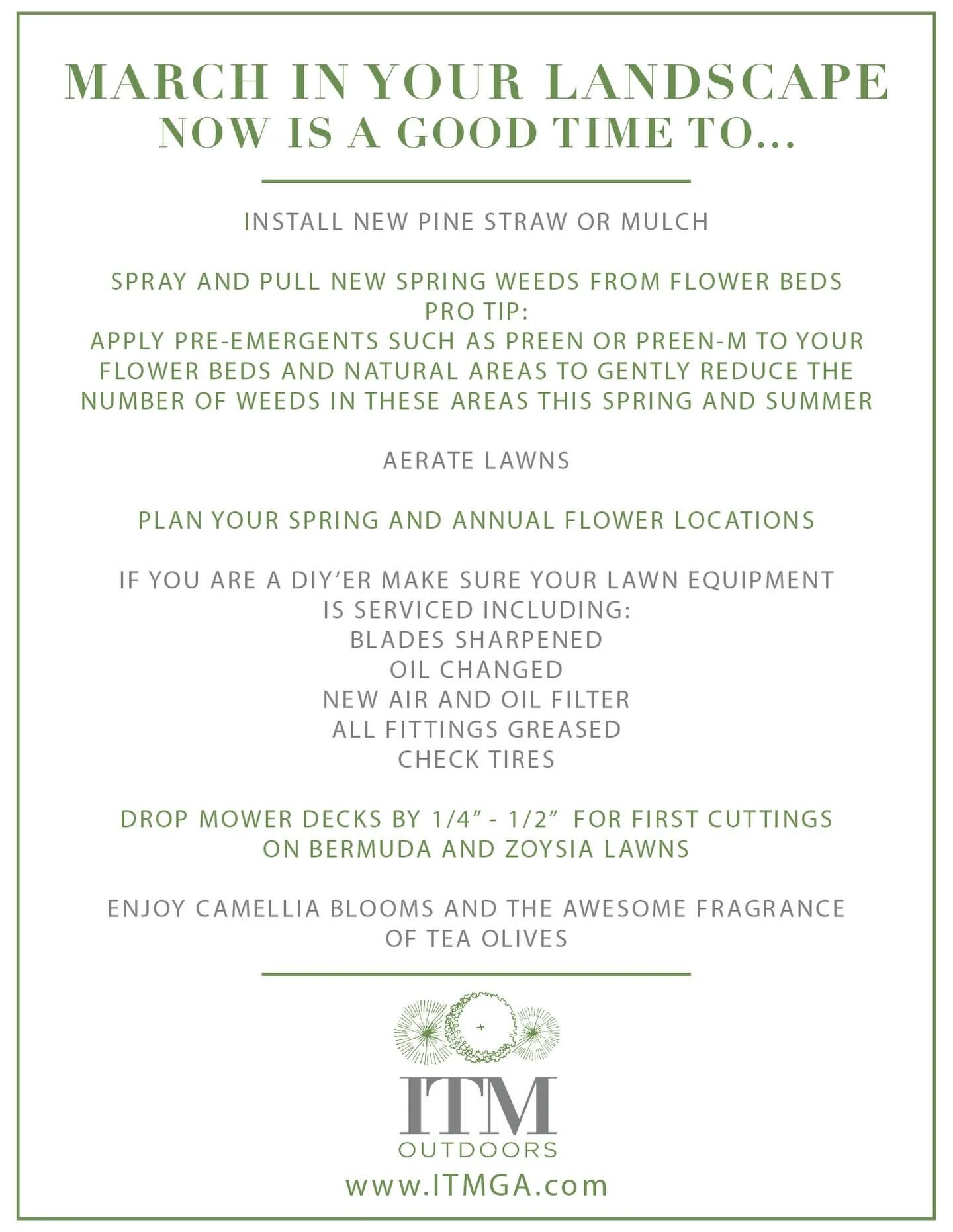 March is here and we are ready for warmer weather!