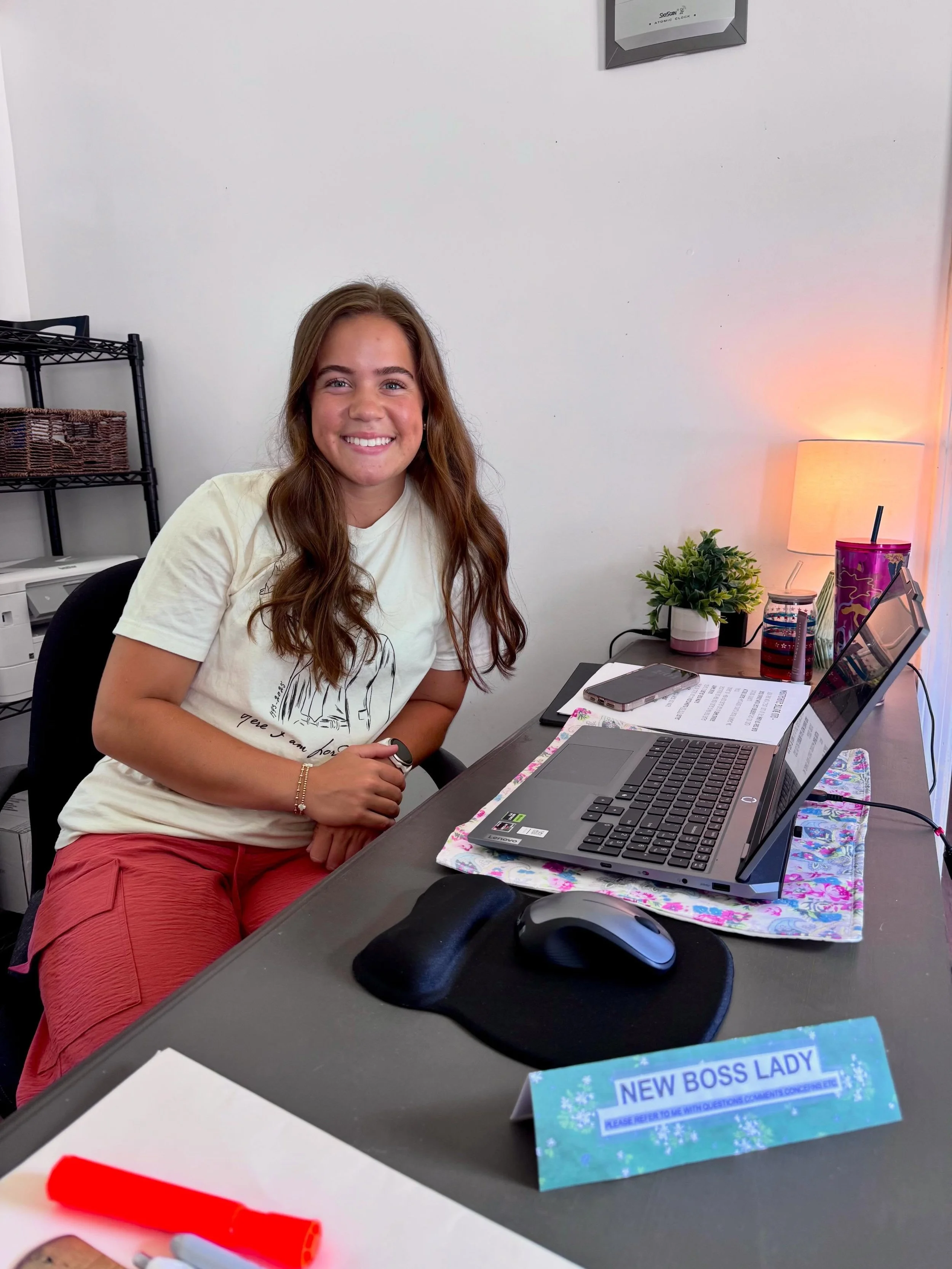 15 years ago she was mimicking her mama and &ldquo;playing office&rdquo; (with a blackberry 🤩).
&bull;
This week she begins her role as office manager in addition to working as a landscape technician with the guys.
&bull;
The early release program a