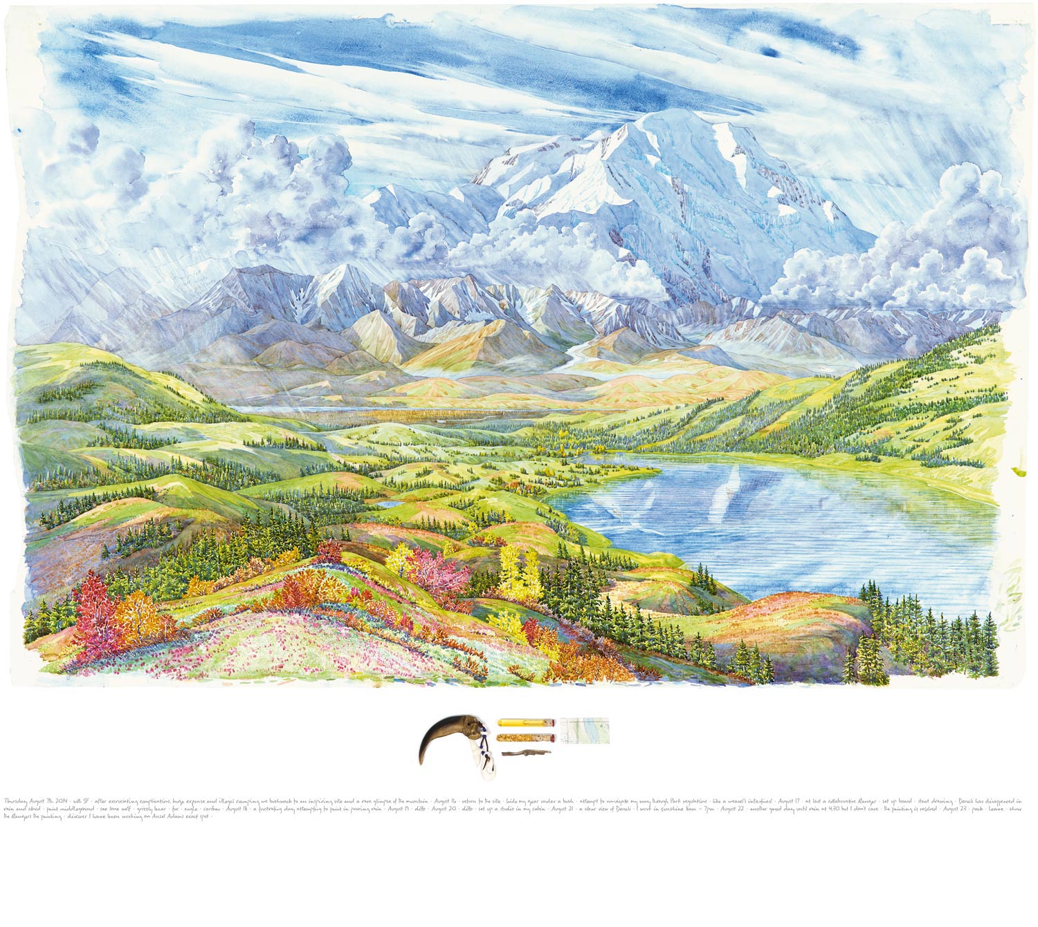Tony Foster , Denali and Wonder Lake Looking South from Ansel Adams Point , 2014