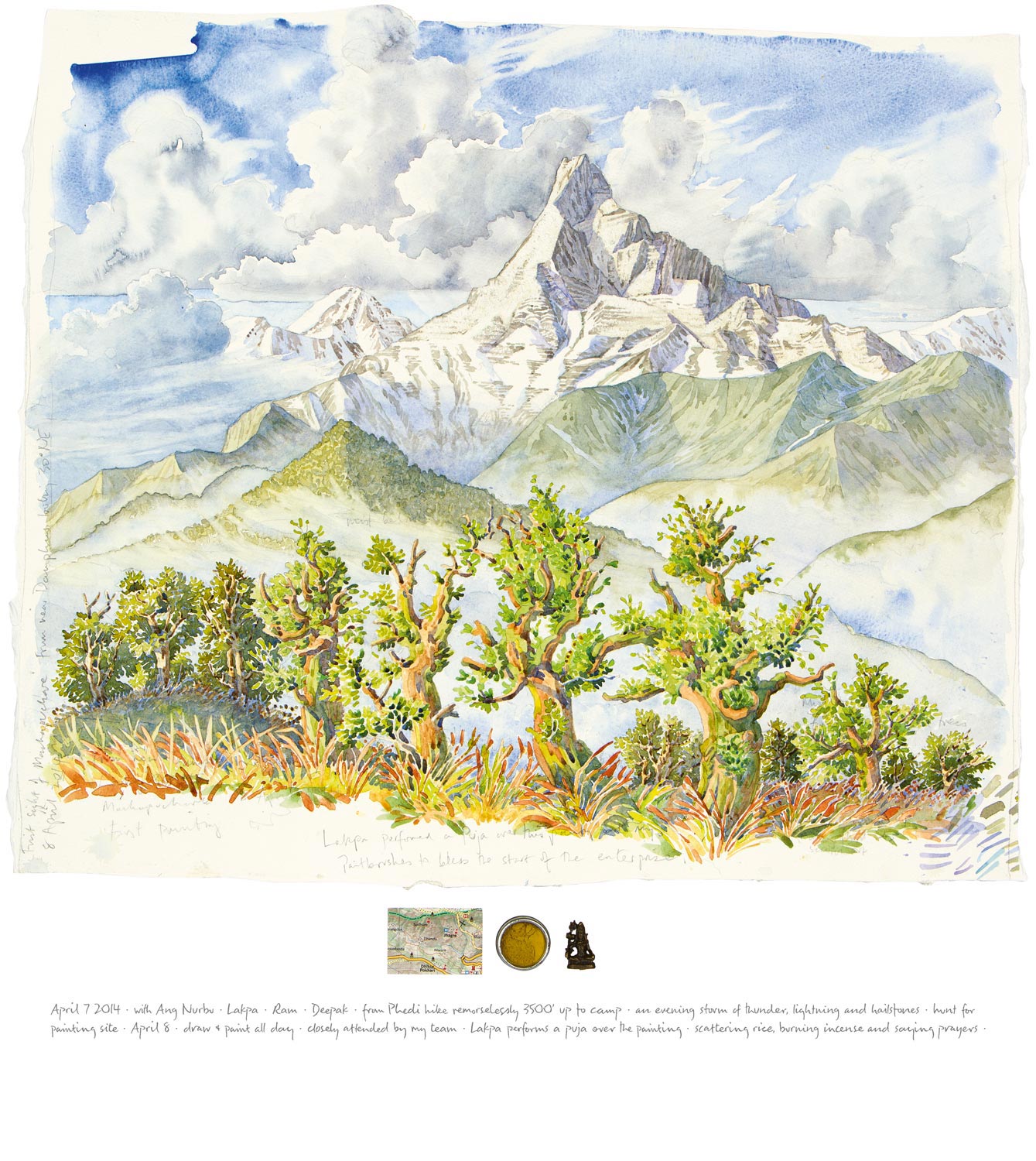 Tony Foster , Machapuchare 1—Looking North from Thulkara , 2014