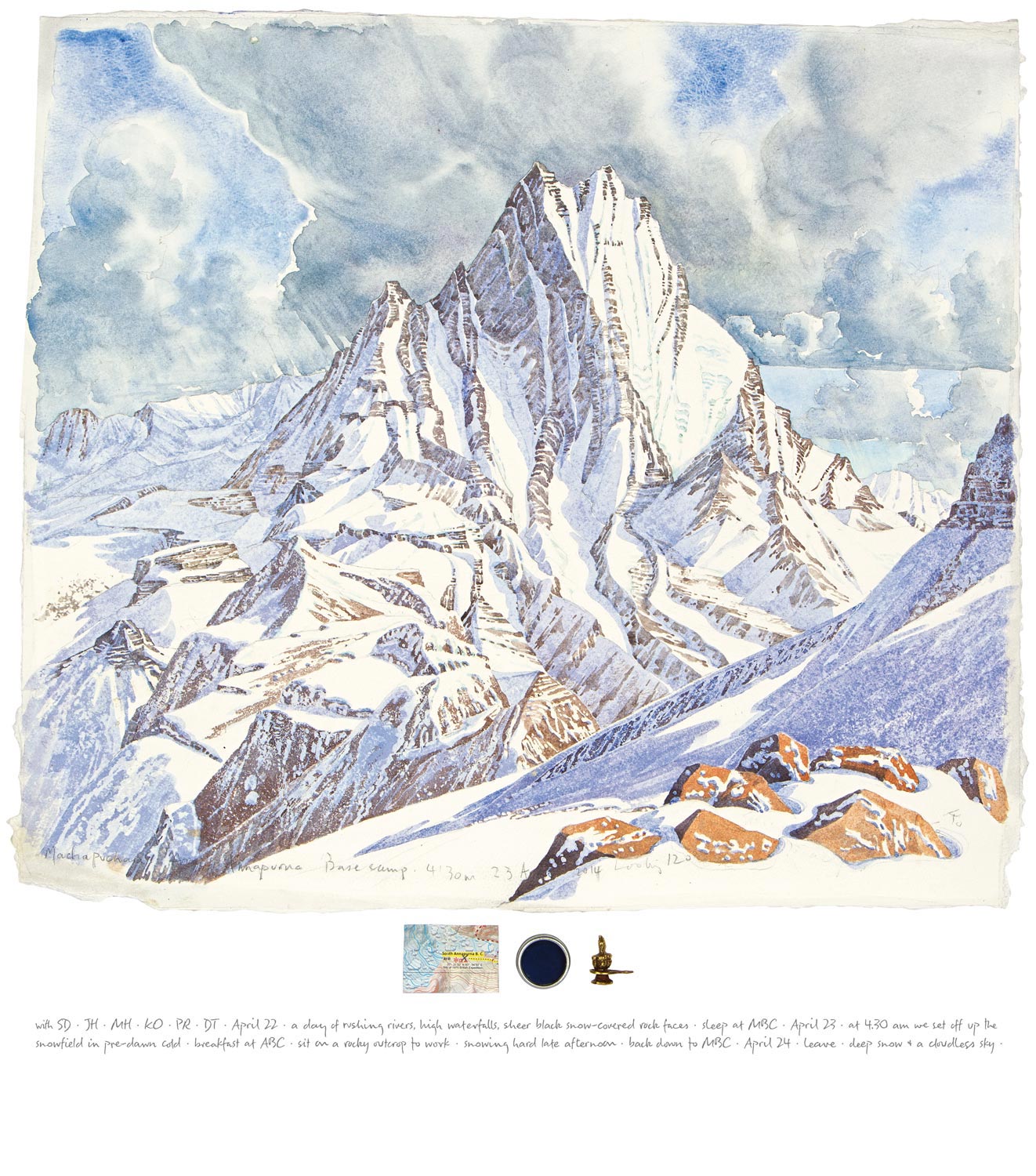   Tony Foster ,  Machapuchare 3—Looking S.S.E. from Annapurna Basecamp , 2014 
