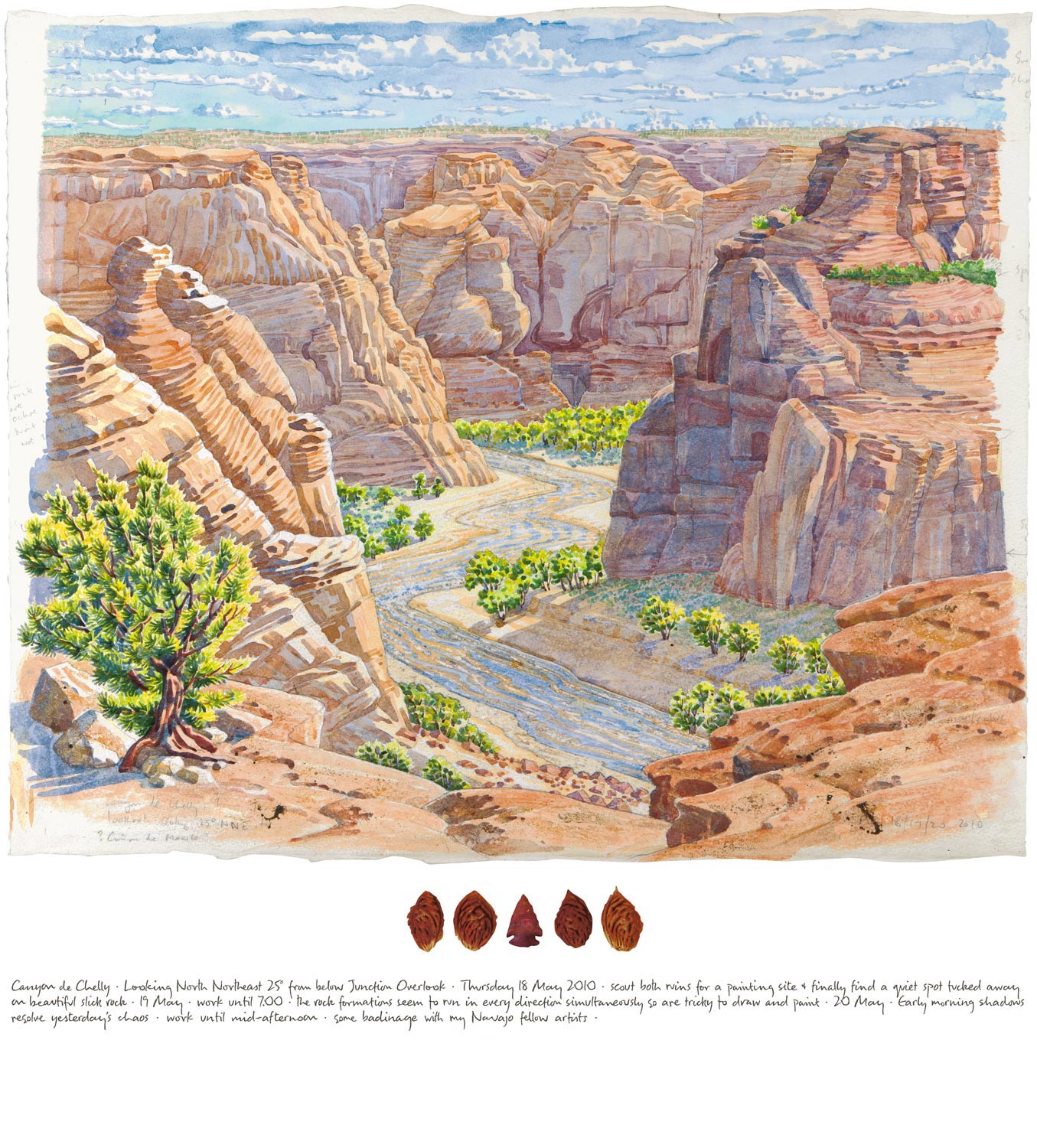   Tony Foster ,  Canyon de Chelly Looking 25° North Northeast from below Junction Overlook , 2010 