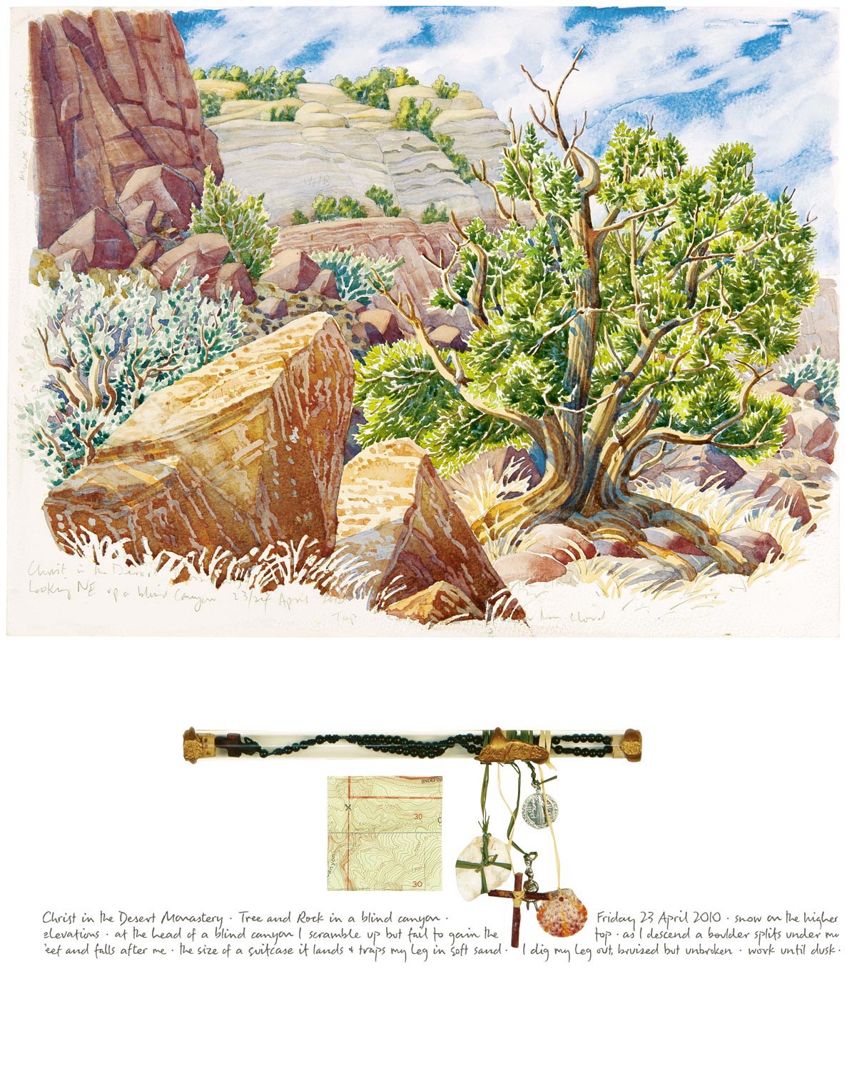   Tony Foster ,  Christ in the Desert Monastery, Tree and Rock in a Blind Canyon , 2010 