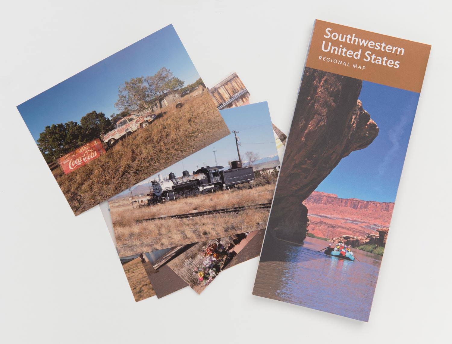 A set of six postcards of travel photos that Tony took while on one of his many trips to the American Southwest. 4.25 x 6 in.